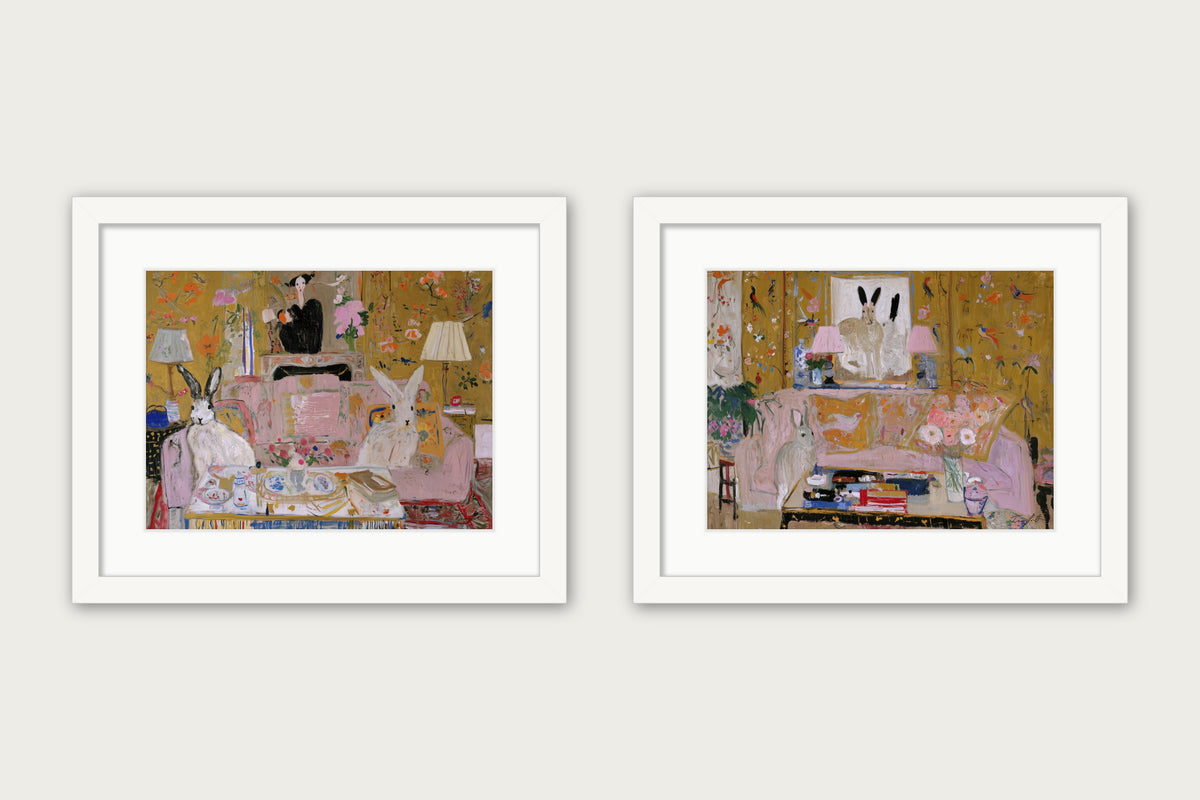 Guests Of Foxglove Manor - Framed Print - White, 16x12