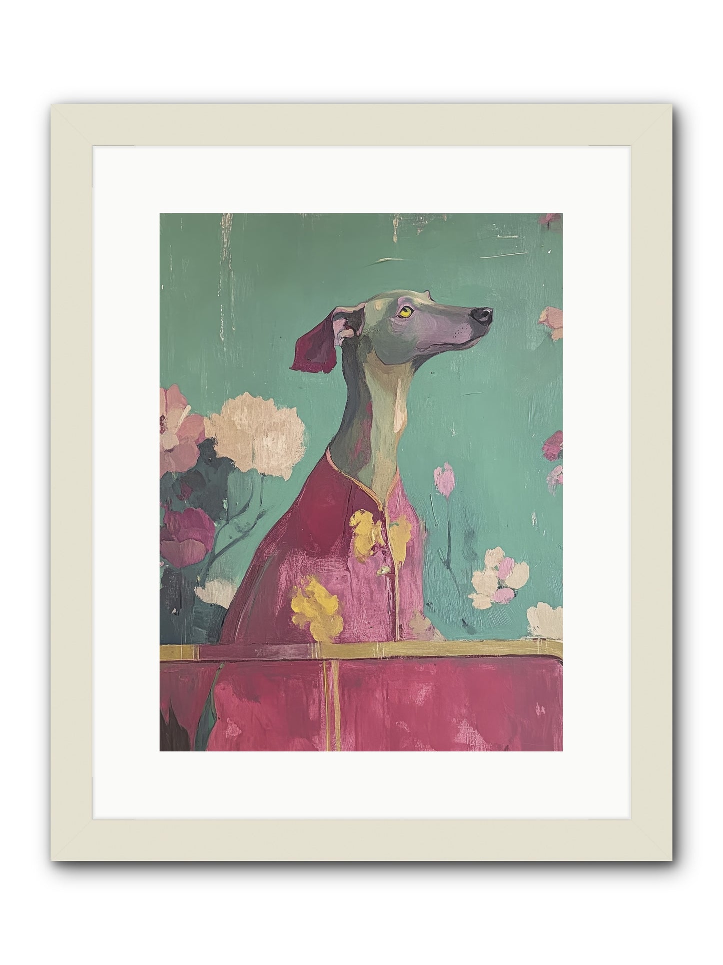 Happiness Incarnate -- Framed Print - White 12x16