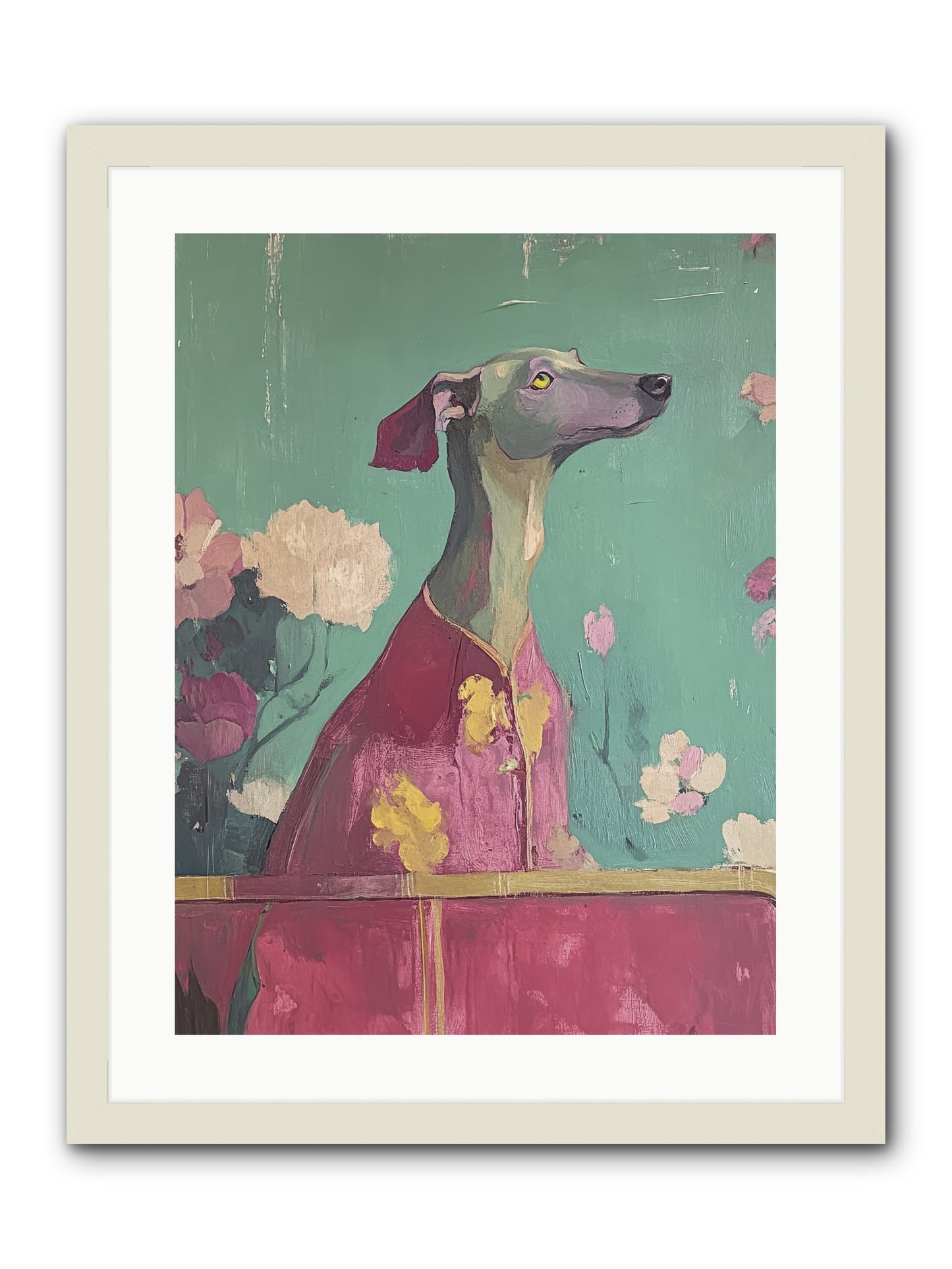 Happiness Incarnate -- Framed Print - White 18x24