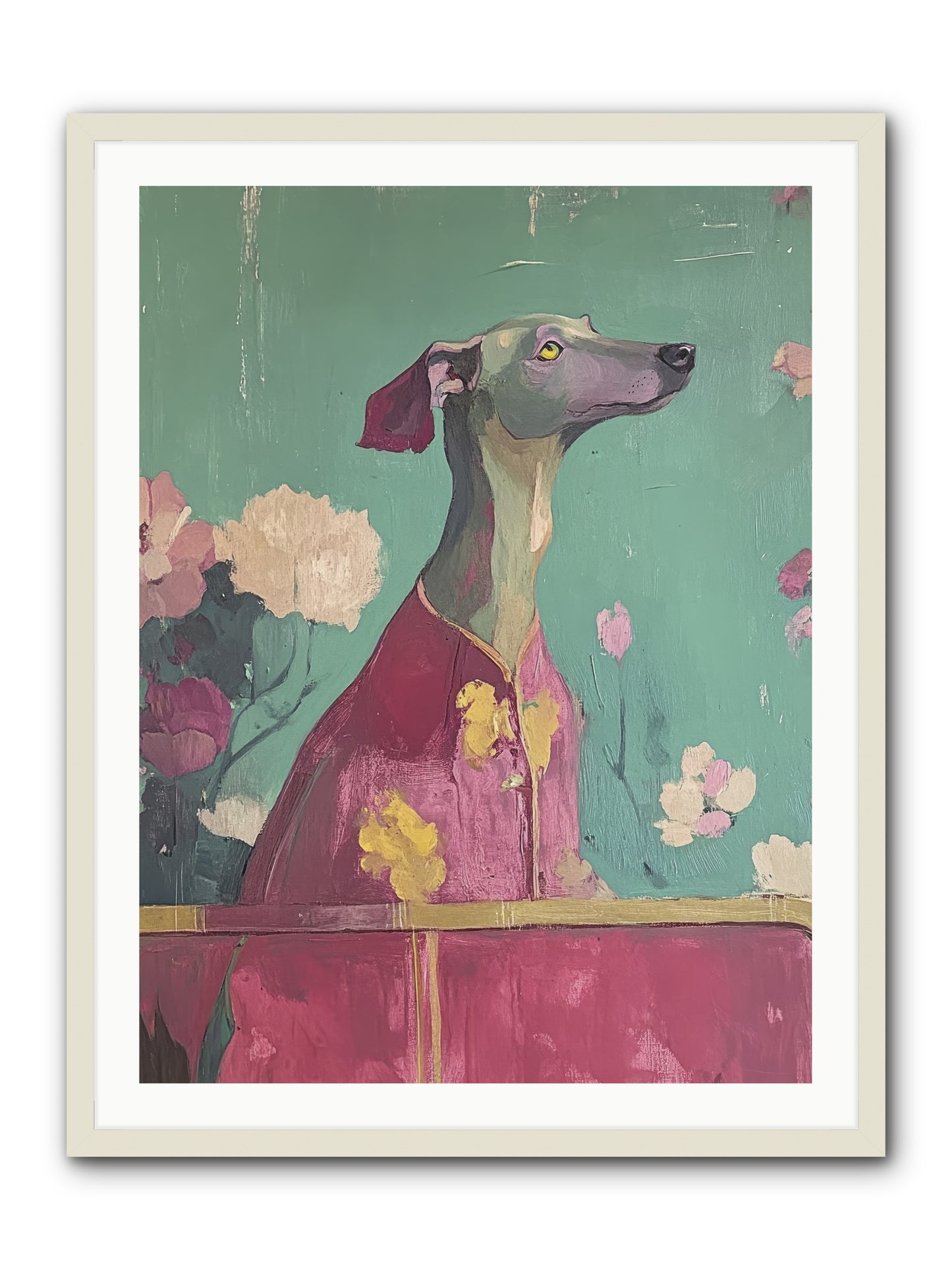 Happiness Incarnate -- Framed Print - White 30x40