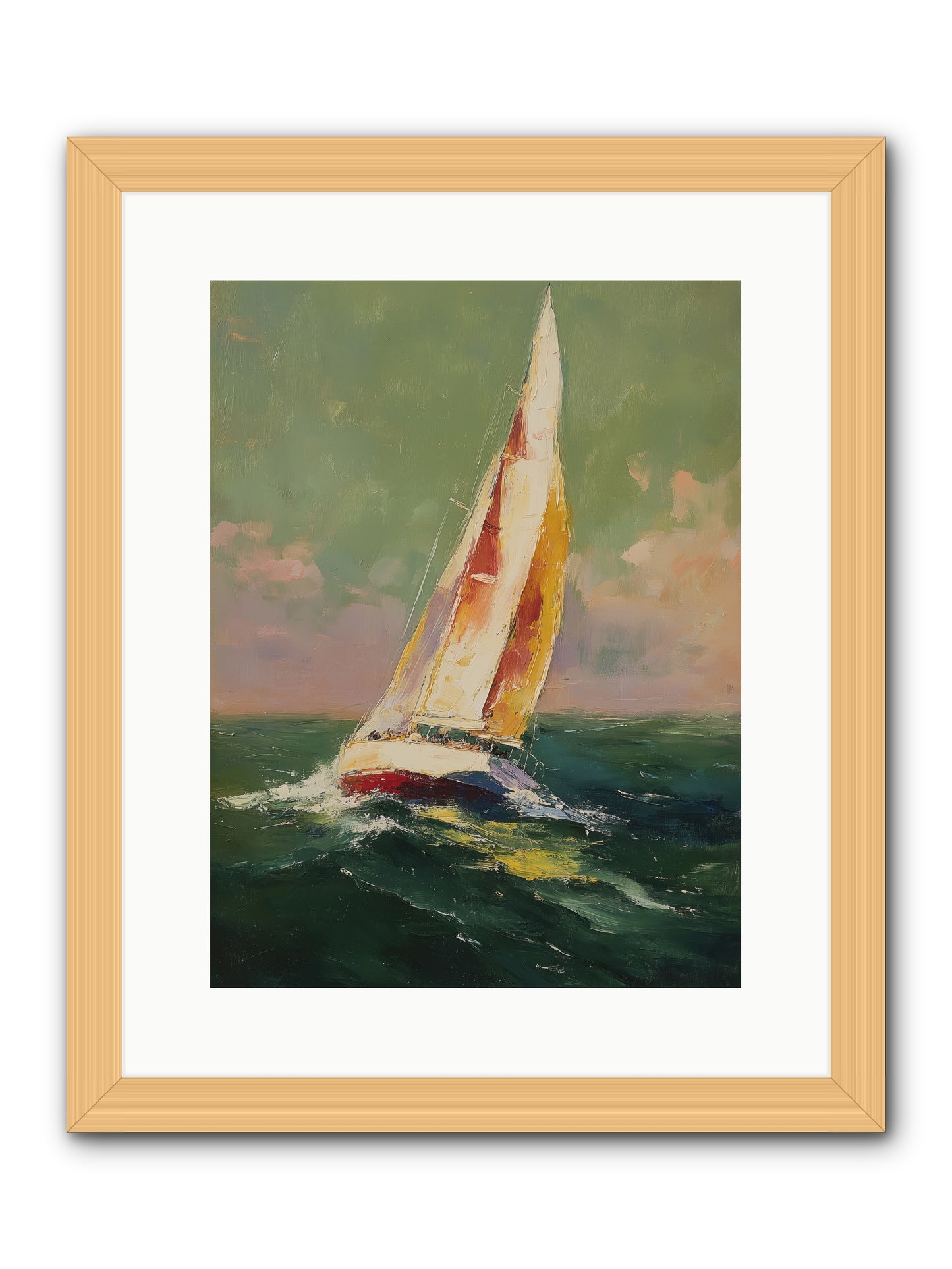 Happiness Pursued -- Framed Print - Natural 12x16