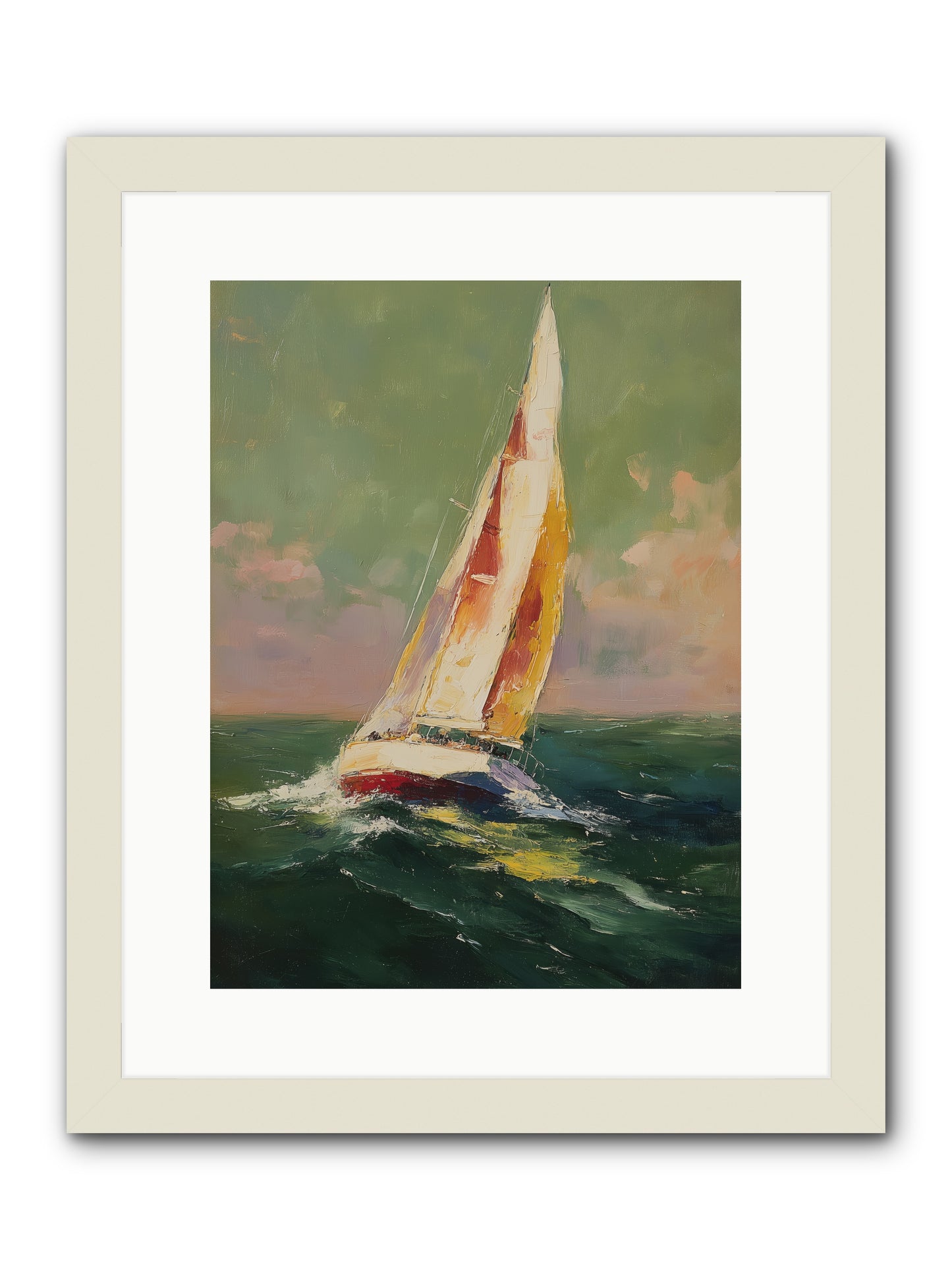 Happiness Pursued -- Framed Print - White 12x16