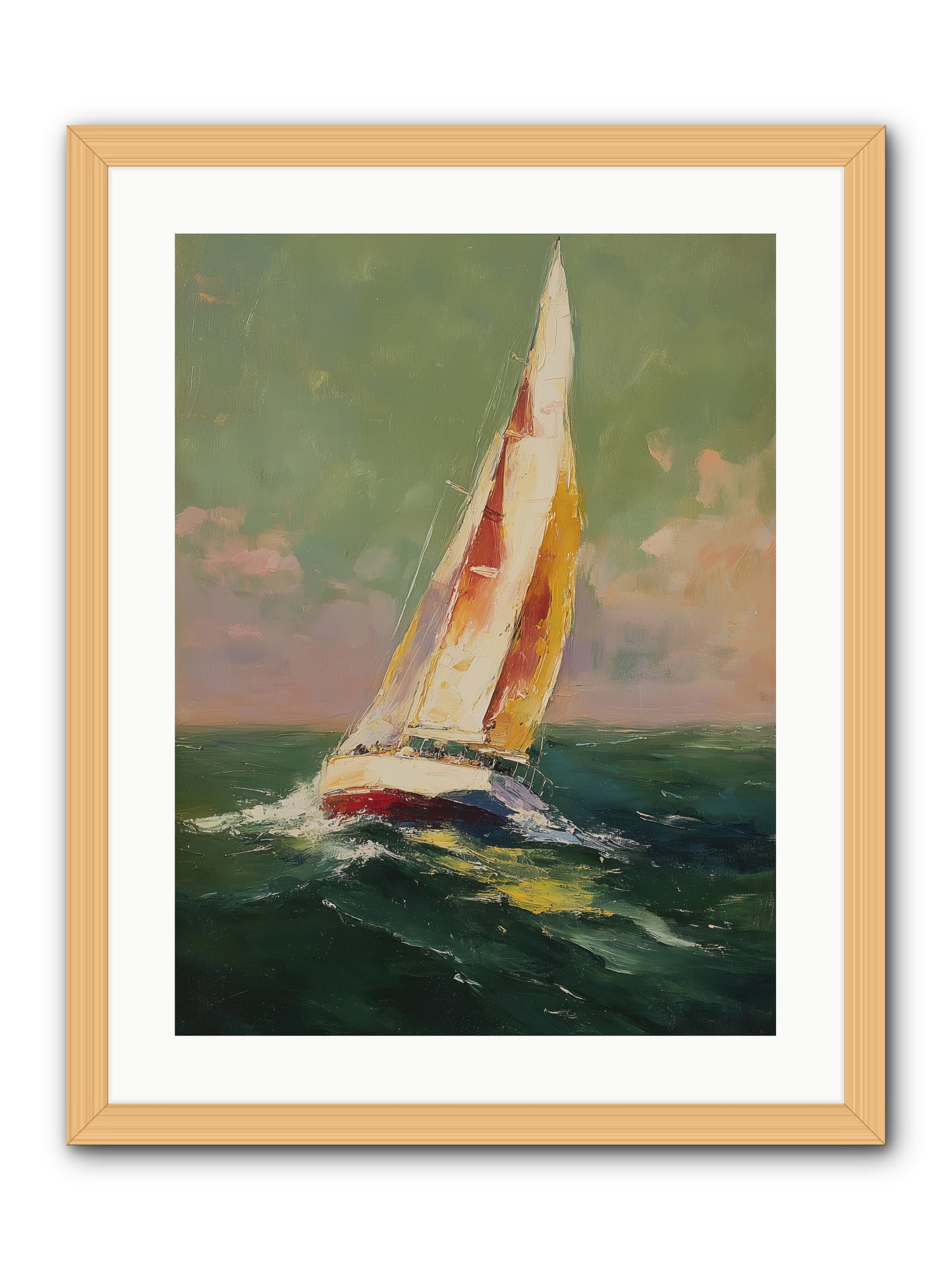 Happiness Pursued -- Framed Print - Natural 18x24