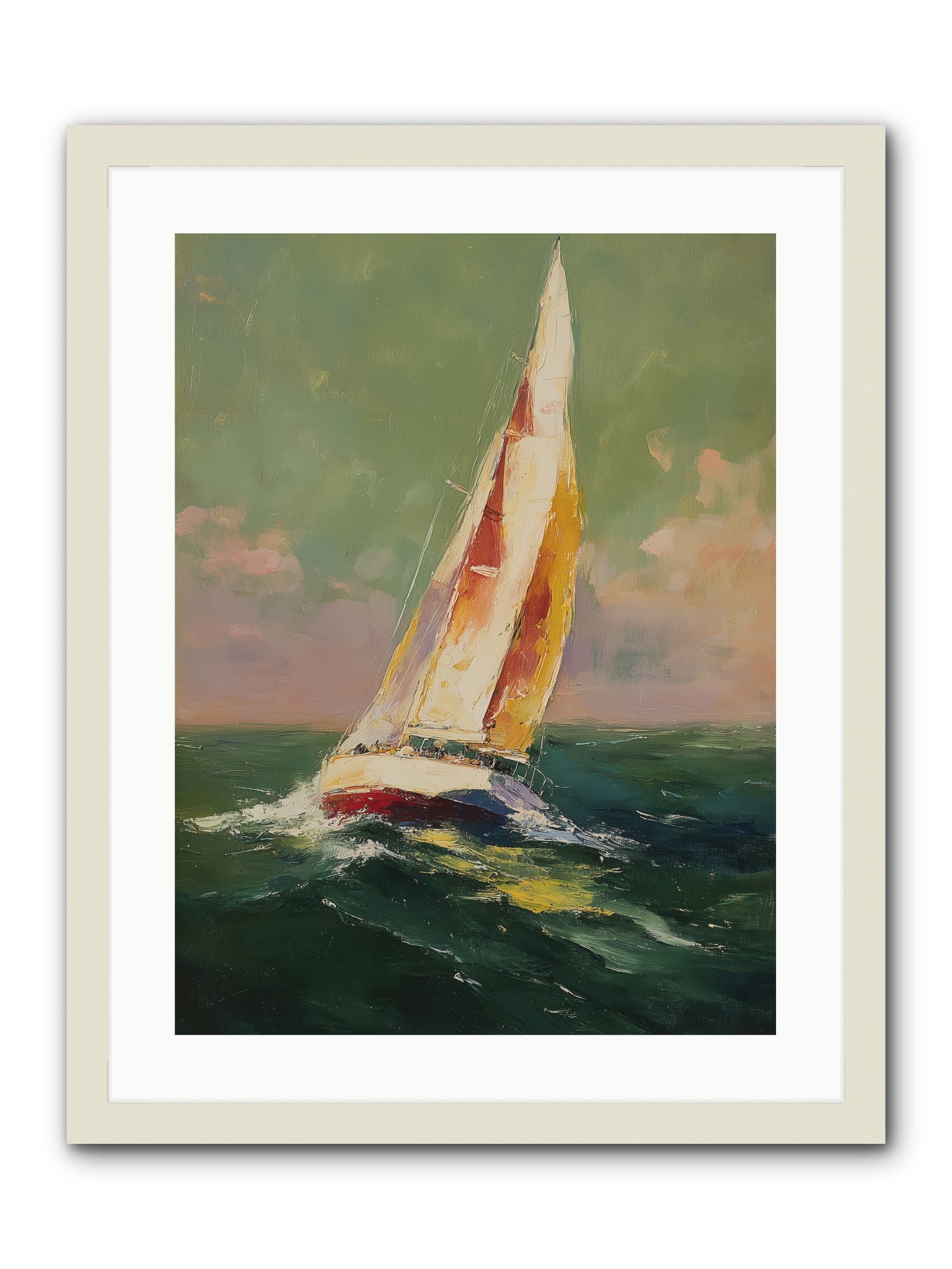 Happiness Pursued -- Framed Print - White 18x24