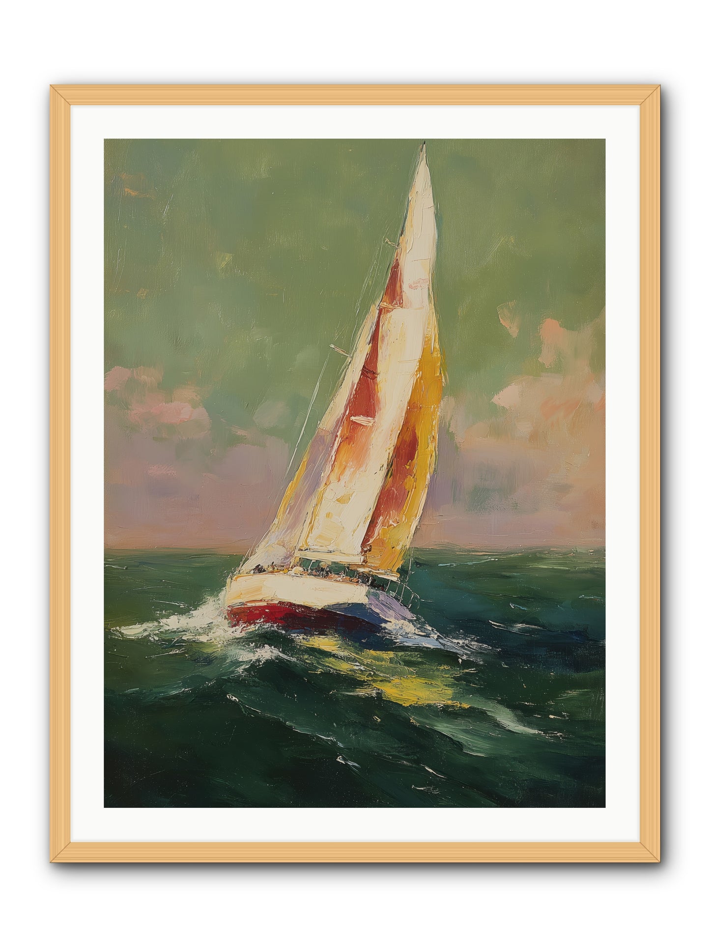 Happiness Pursued -- Framed Print - Natural 30x40