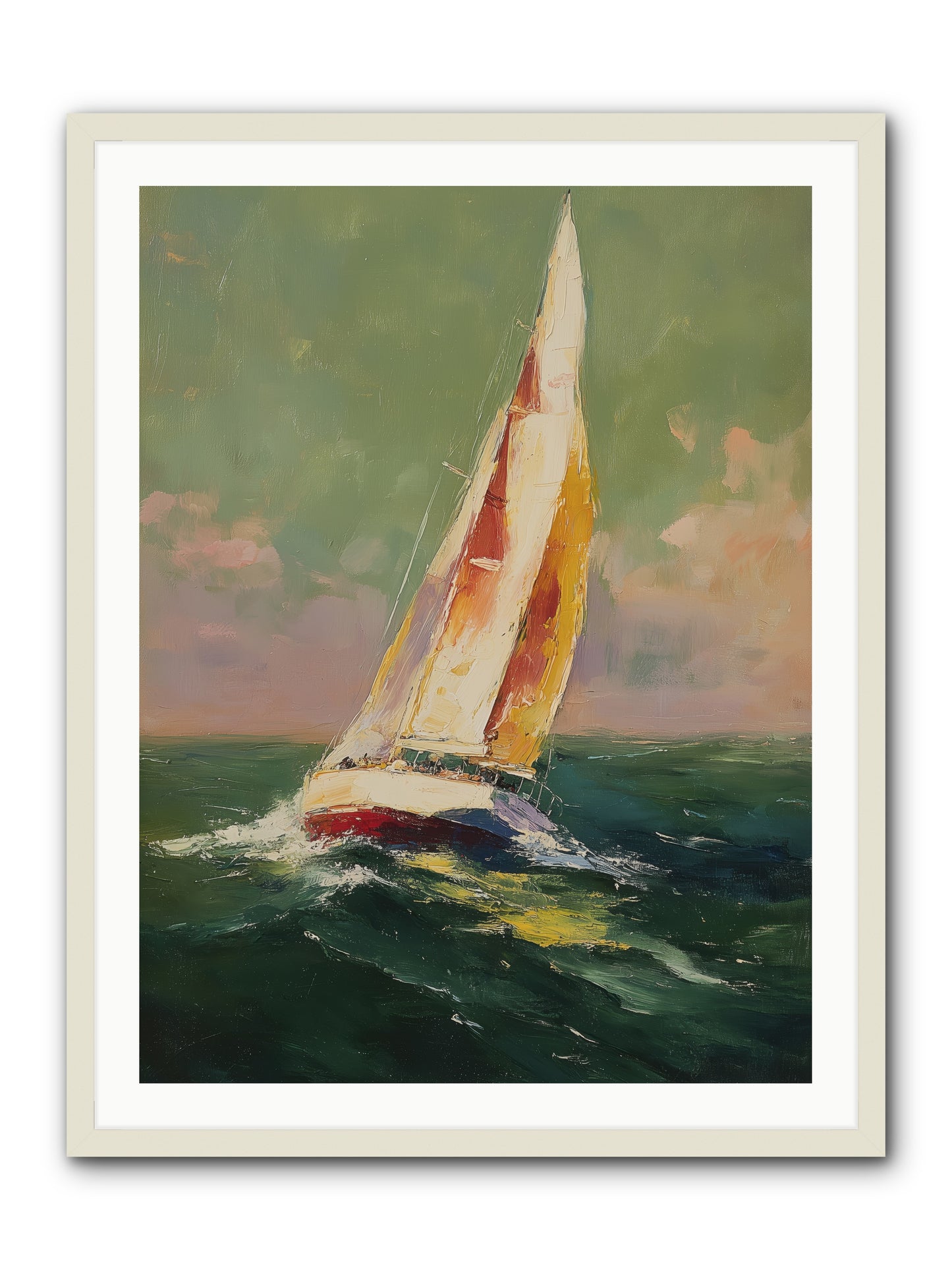 Happiness Pursued -- Framed Print - White 30x40