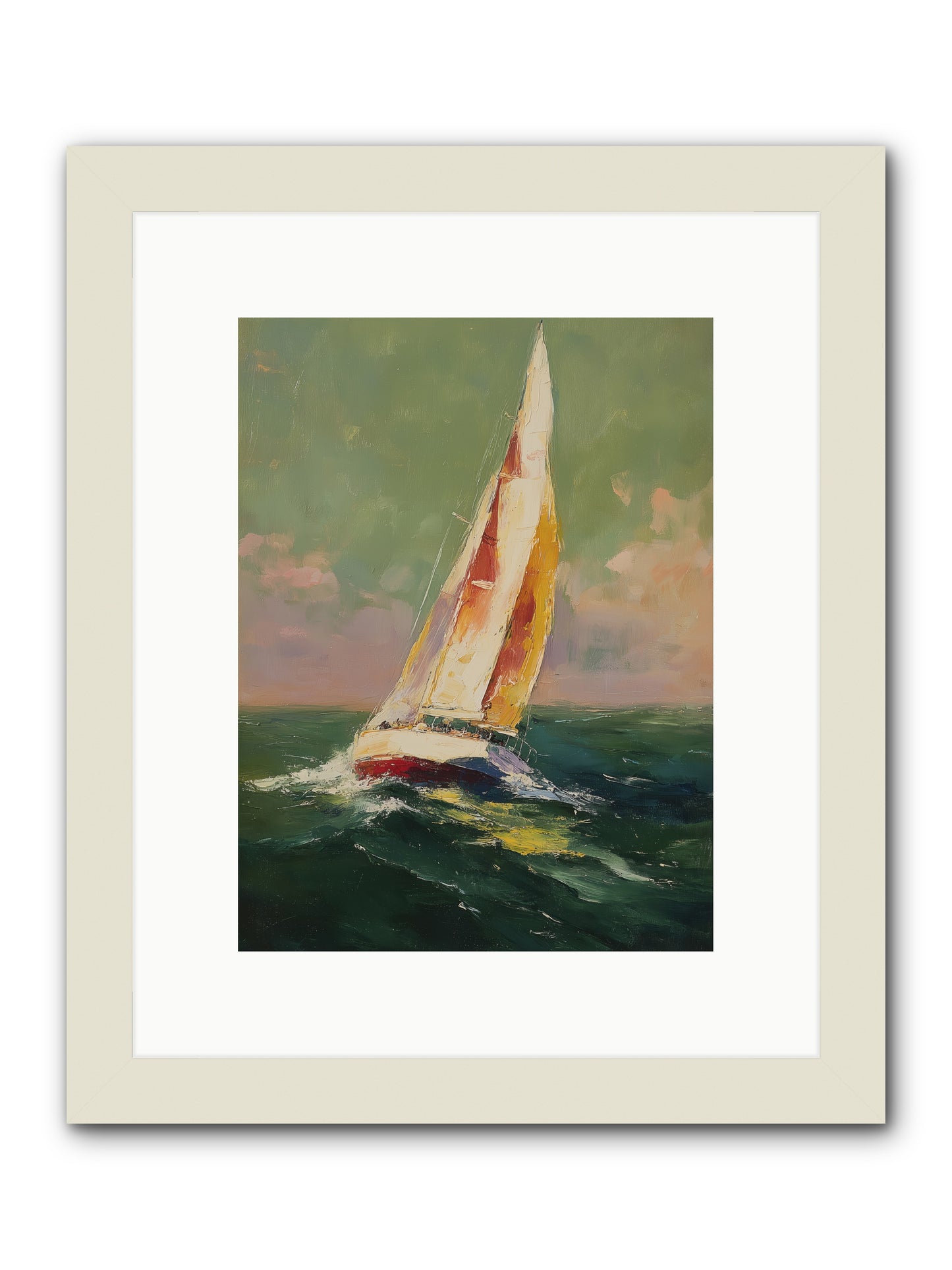 Happiness Pursued -- Framed Print - White 9x12