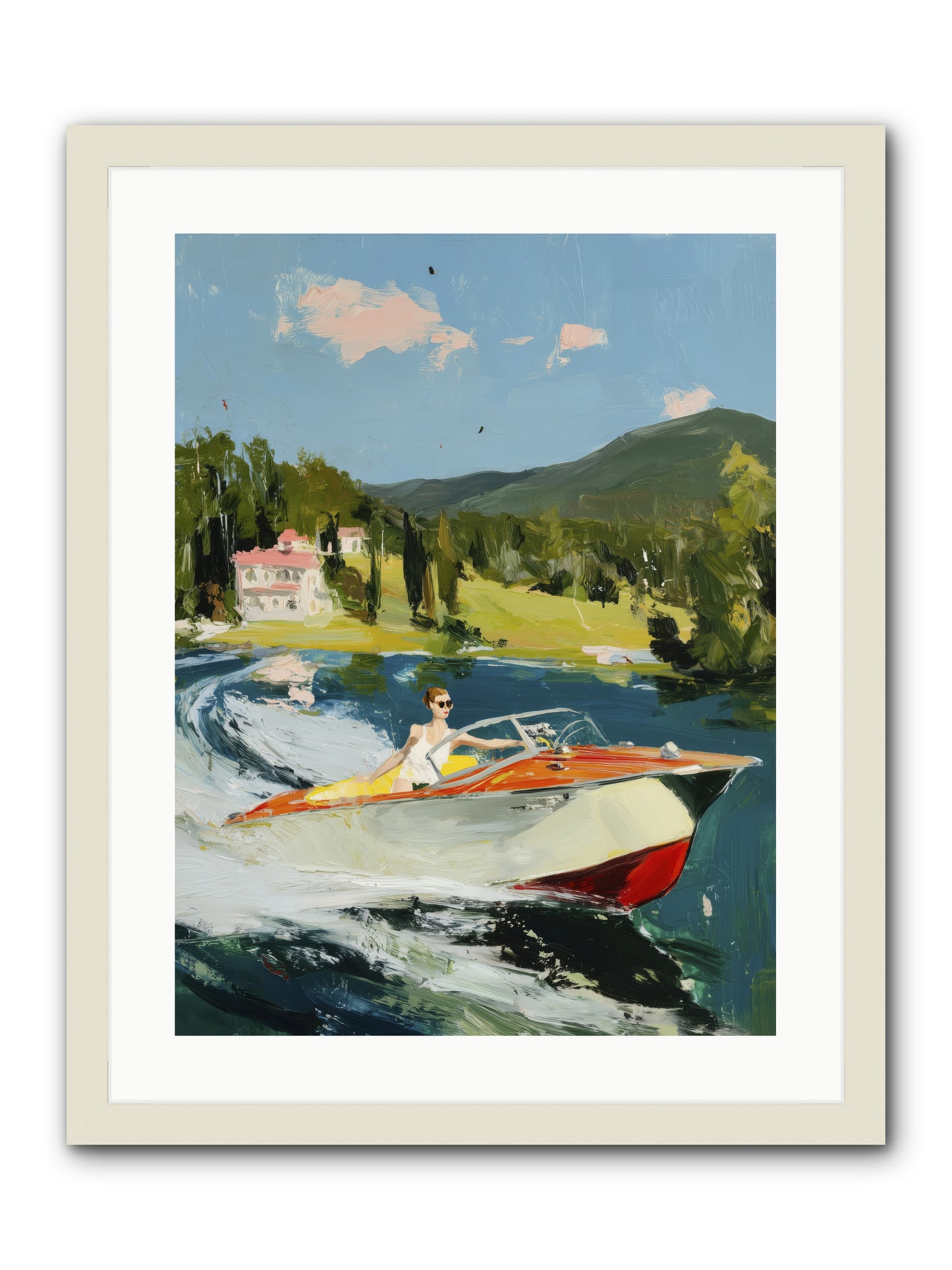 Happy Days -- Framed Print - White 18x24