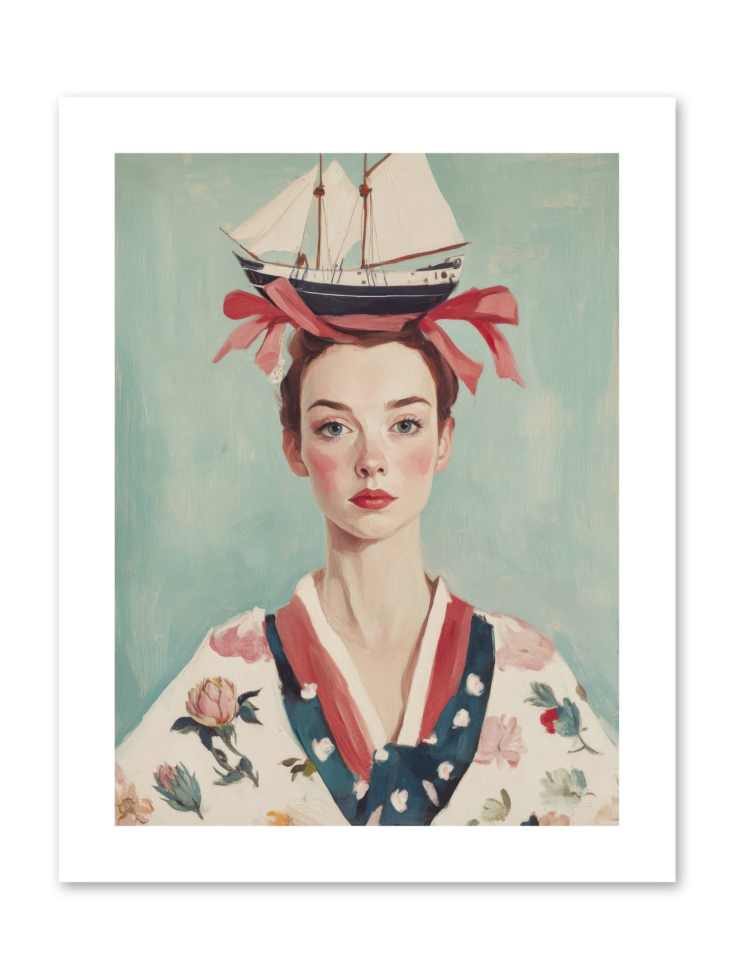 Harbor Belle of Winter-REZ -- Paper Print 9x12