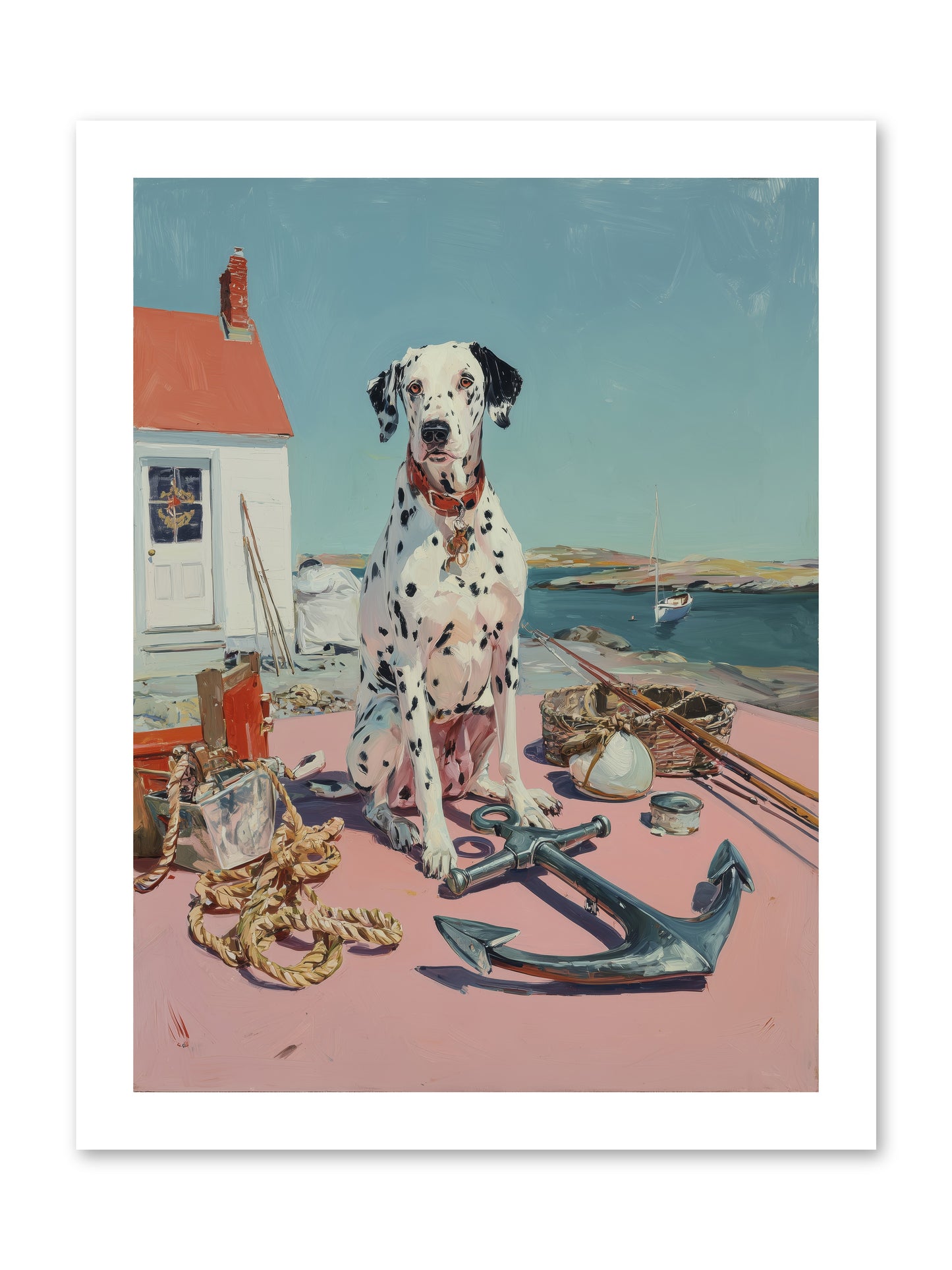 Harbor Hound -- Paper Print 12x16