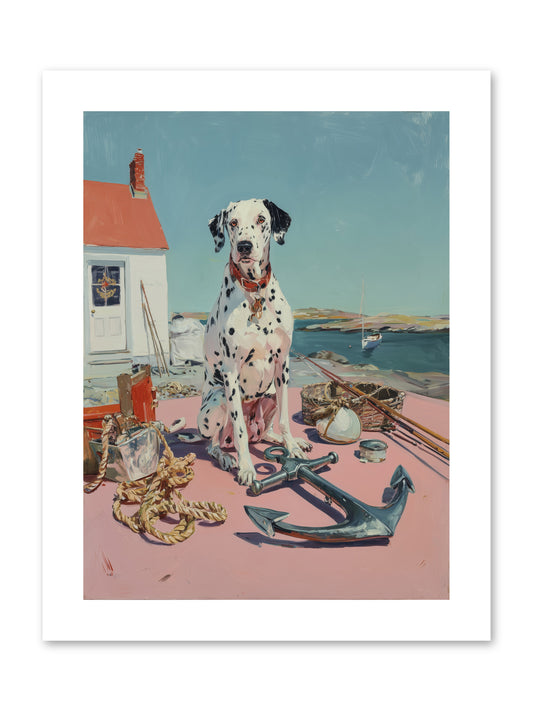 Harbor Hound -- Paper Print 9x12