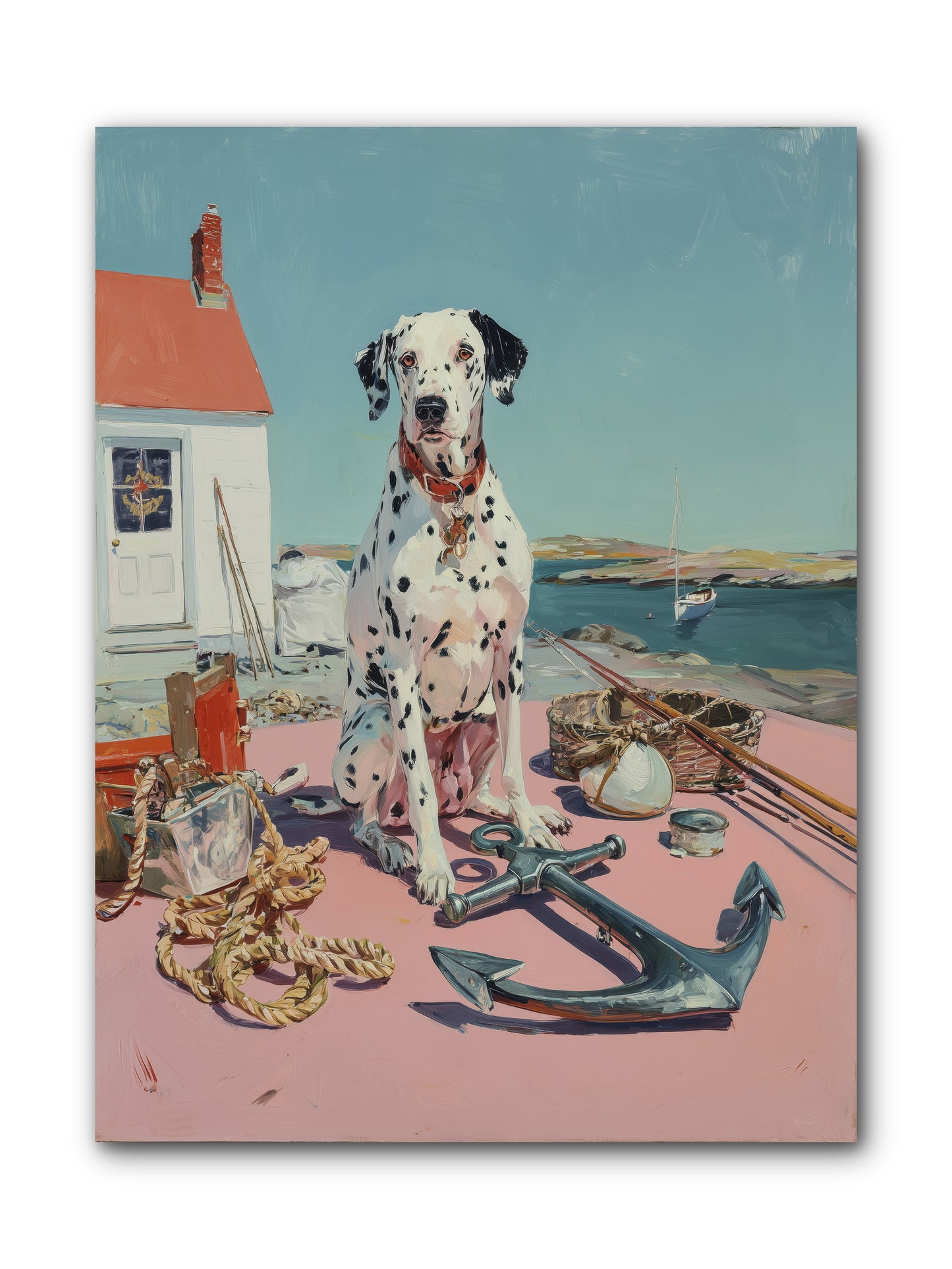 Harbor Hound -- Wrapped Canvas 9x12