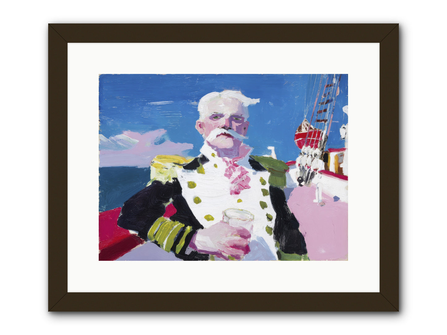 Harbor Watch -- Framed Print - Black 16x12
