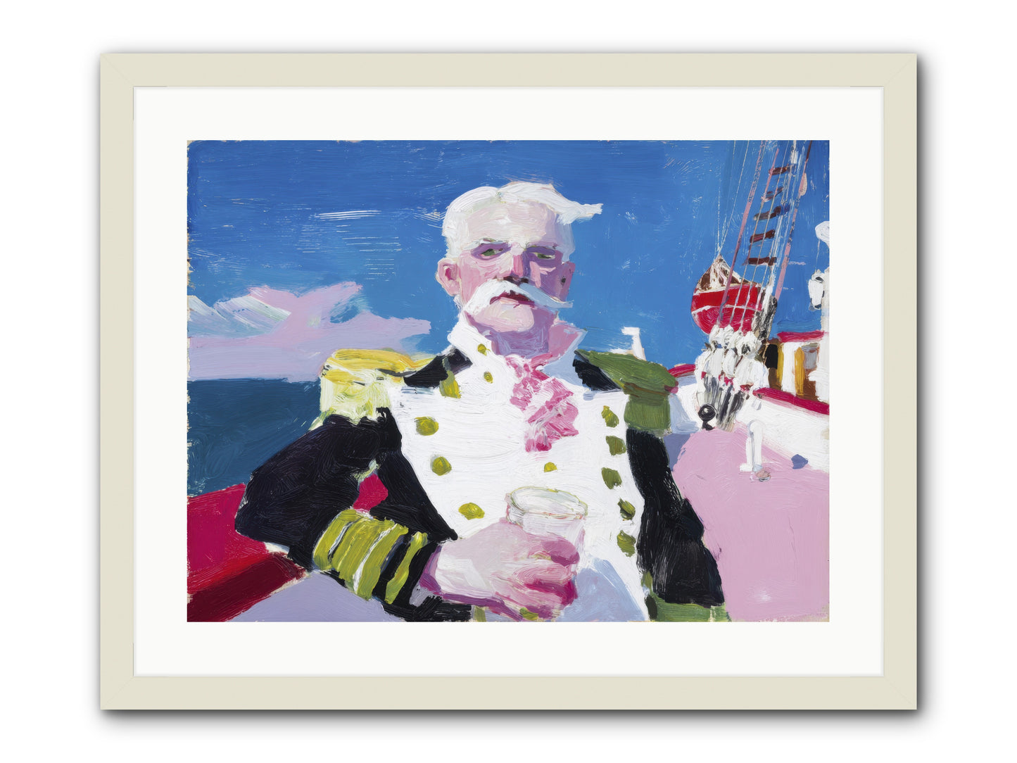 Harbor Watch -- Framed Print - White 24x18