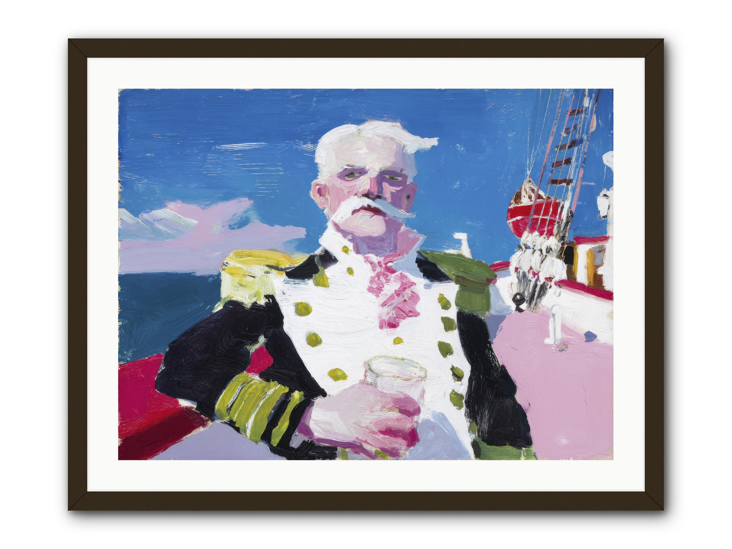 Harbor Watch -- Framed Print - Black 32x24