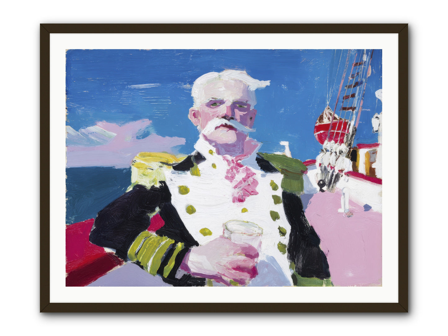 Harbor Watch -- Framed Print - Black 40x30