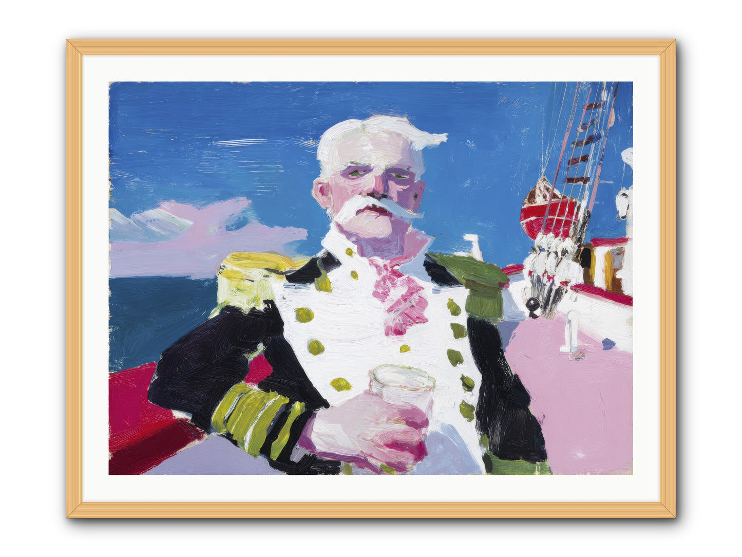 Harbor Watch -- Framed Print - Natural 40x30