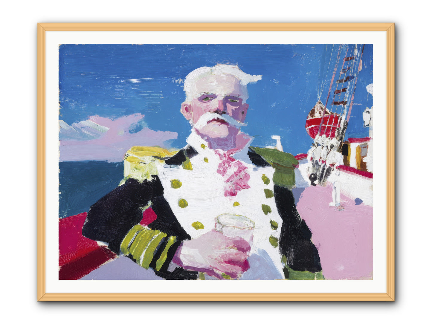 Harbor Watch -- Framed Print - Natural 48x36