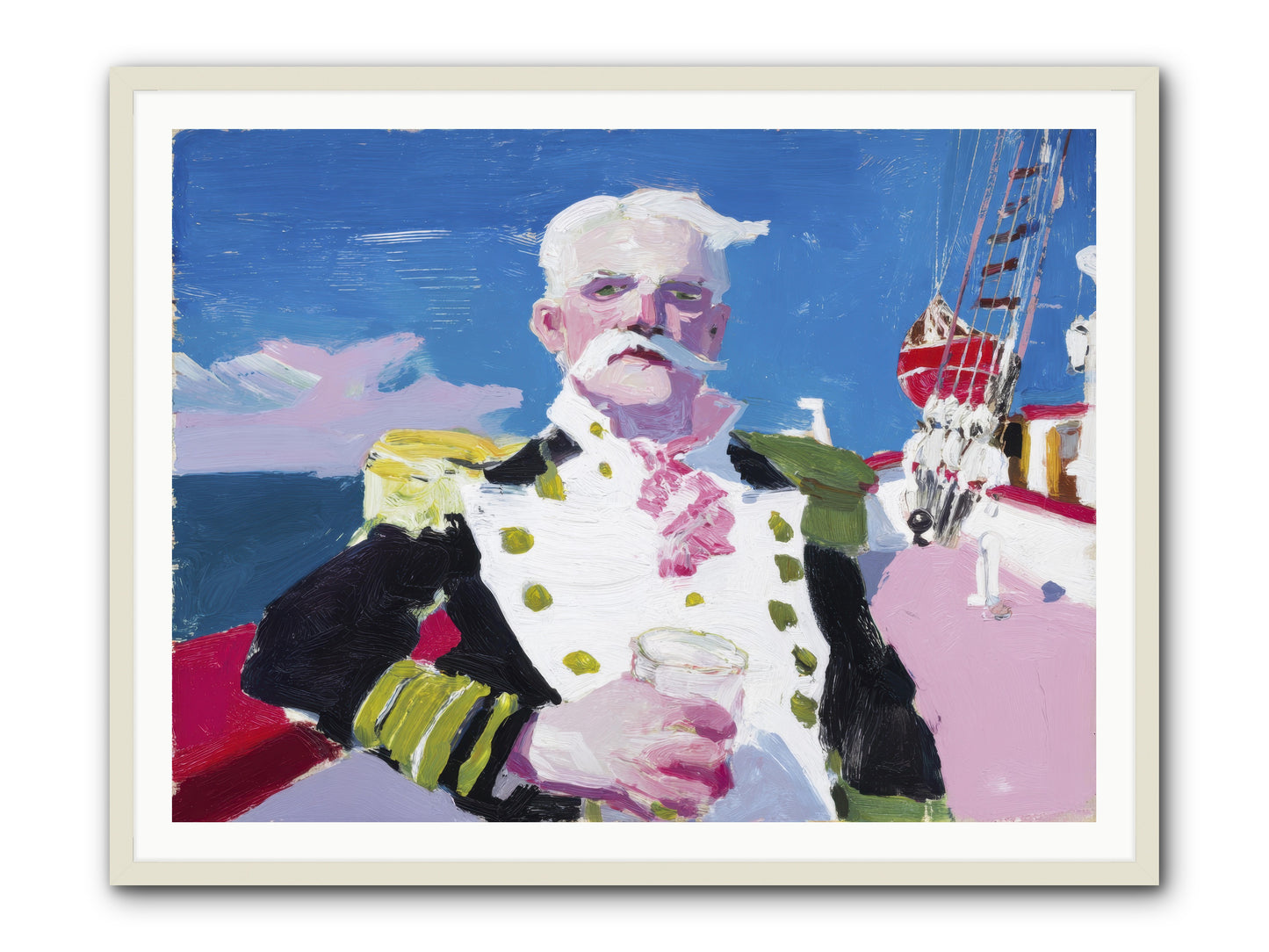 Harbor Watch -- Framed Print - White 48x36