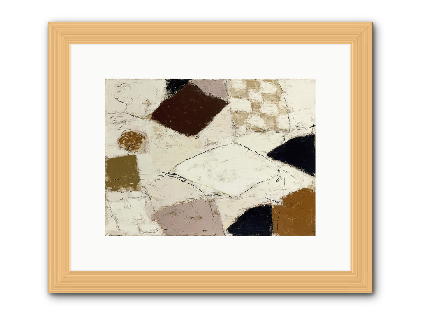 Harbored -- Framed Print - Natural 12x9