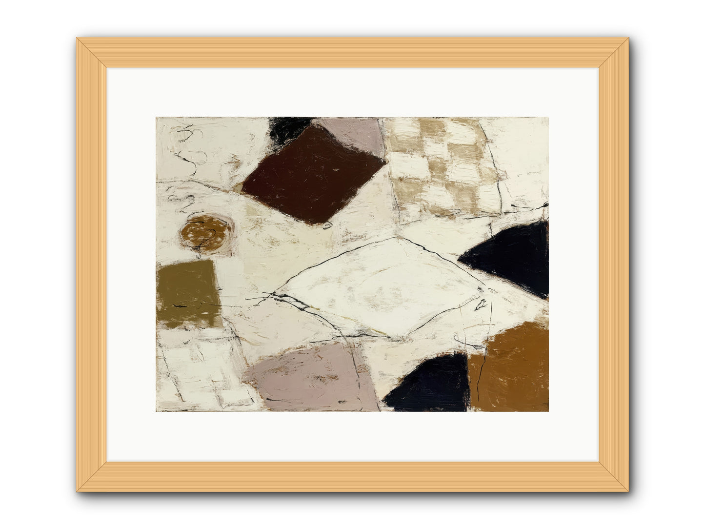 Harbored -- Framed Print - Natural 16x12