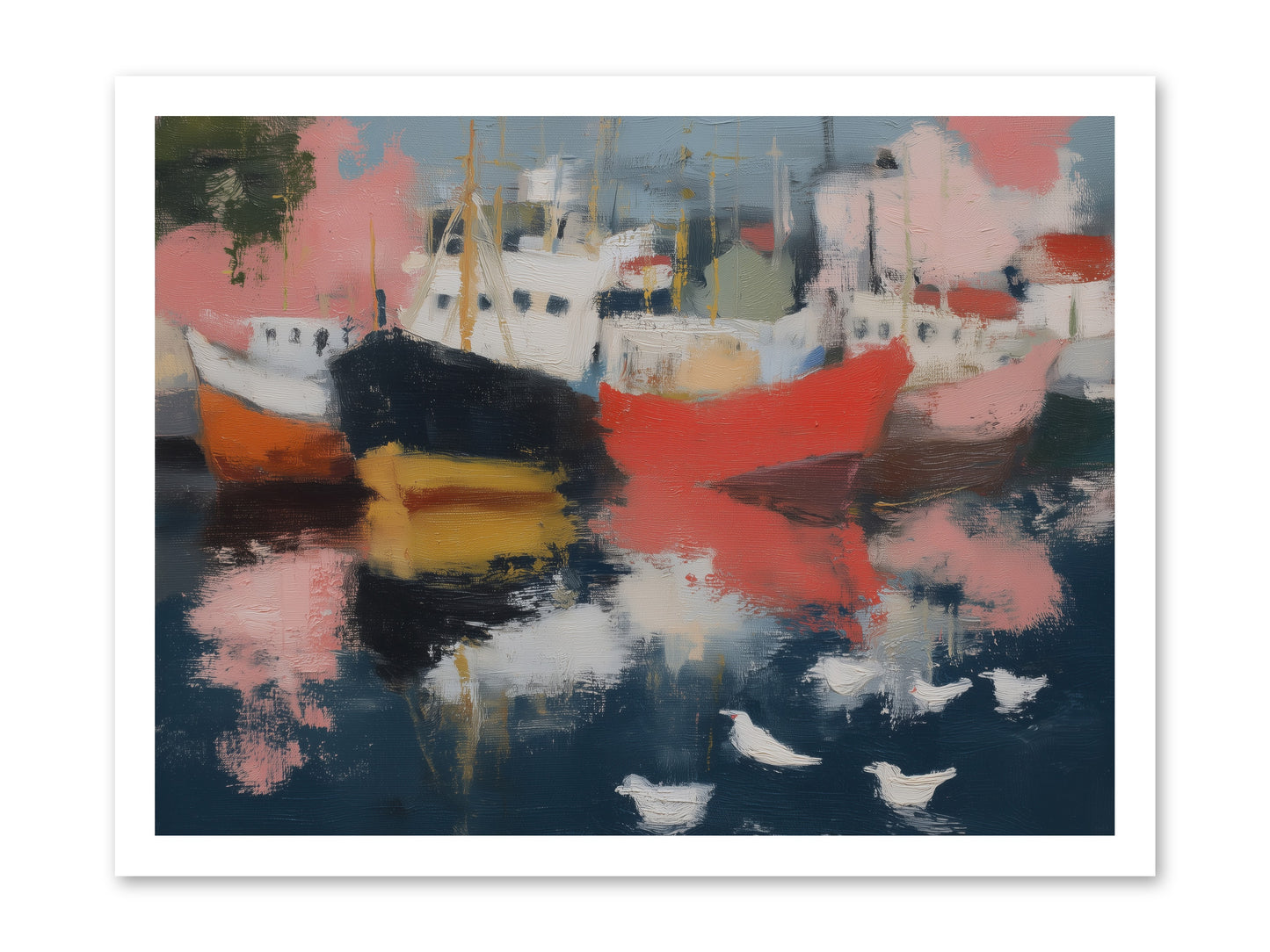 Harbor's Mirror Magic -- Paper Print 24x18