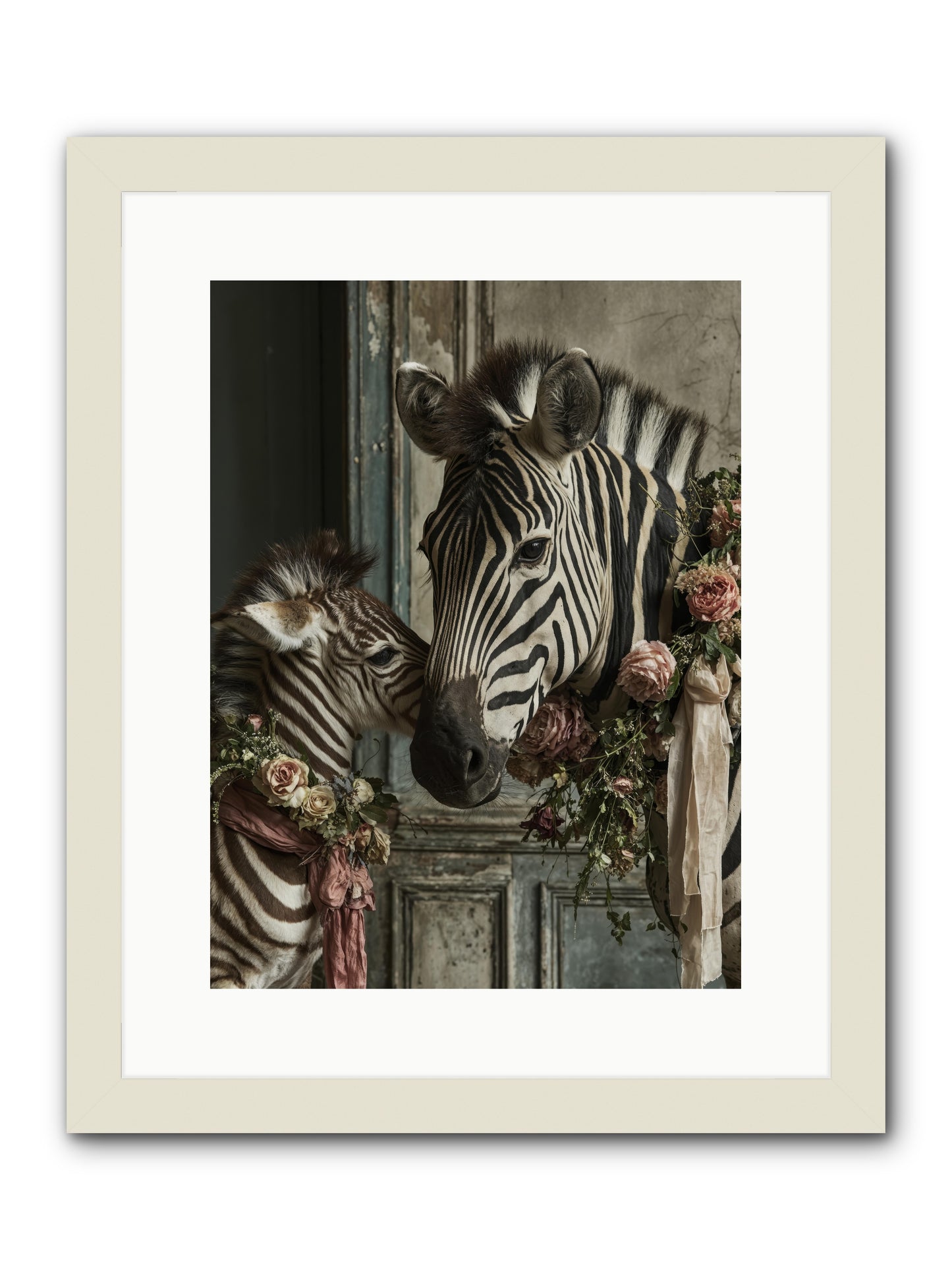 Hariette -- Framed Print - White 12x16