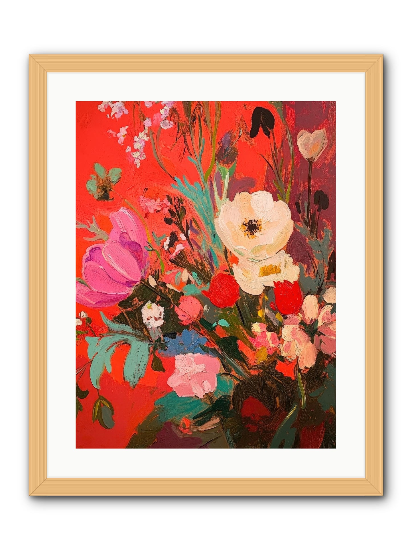 Harlequin Bijou-REZ -- Framed Print - Natural 18x24