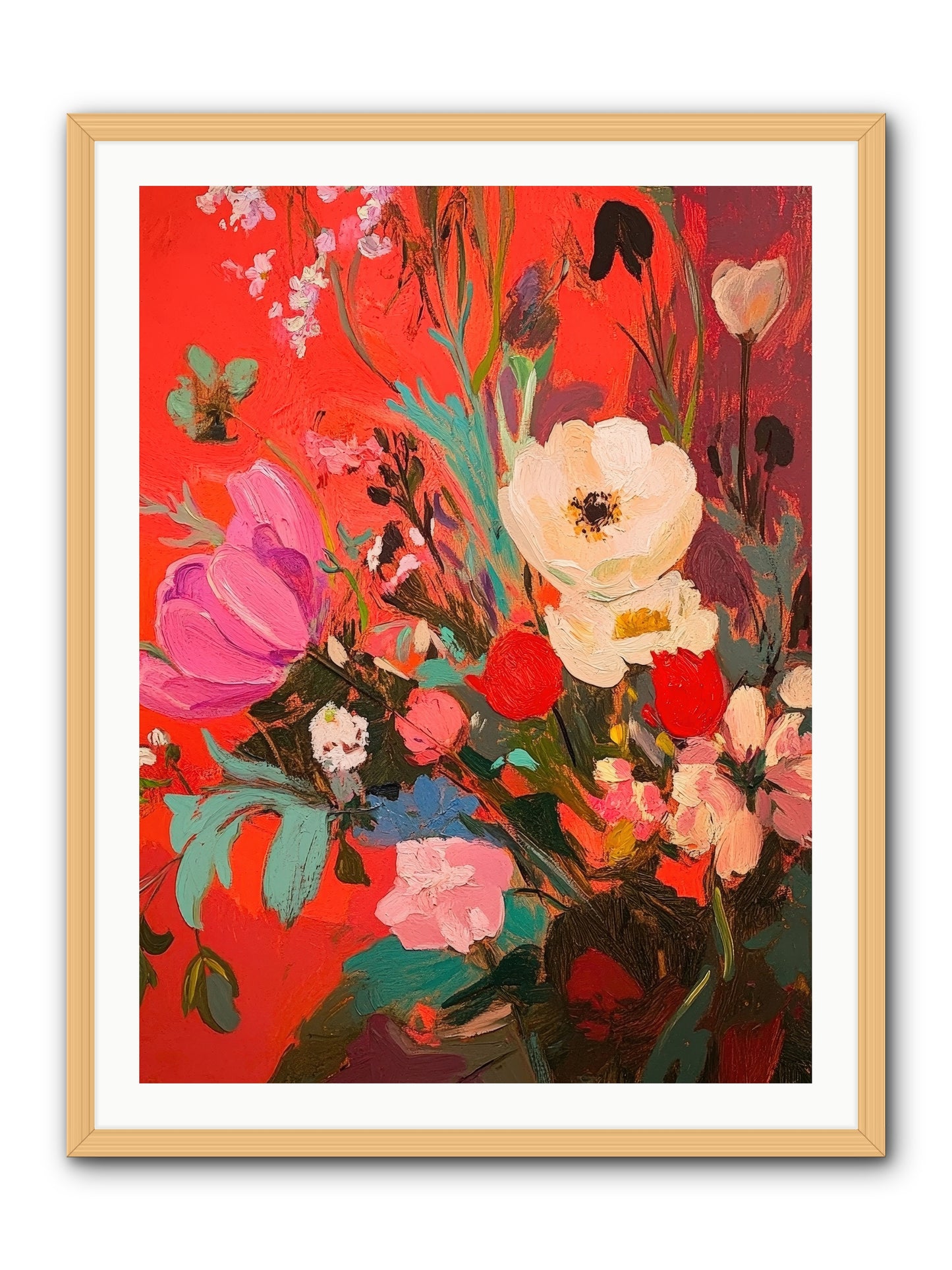Harlequin Bijou-REZ -- Framed Print - Natural 30x40