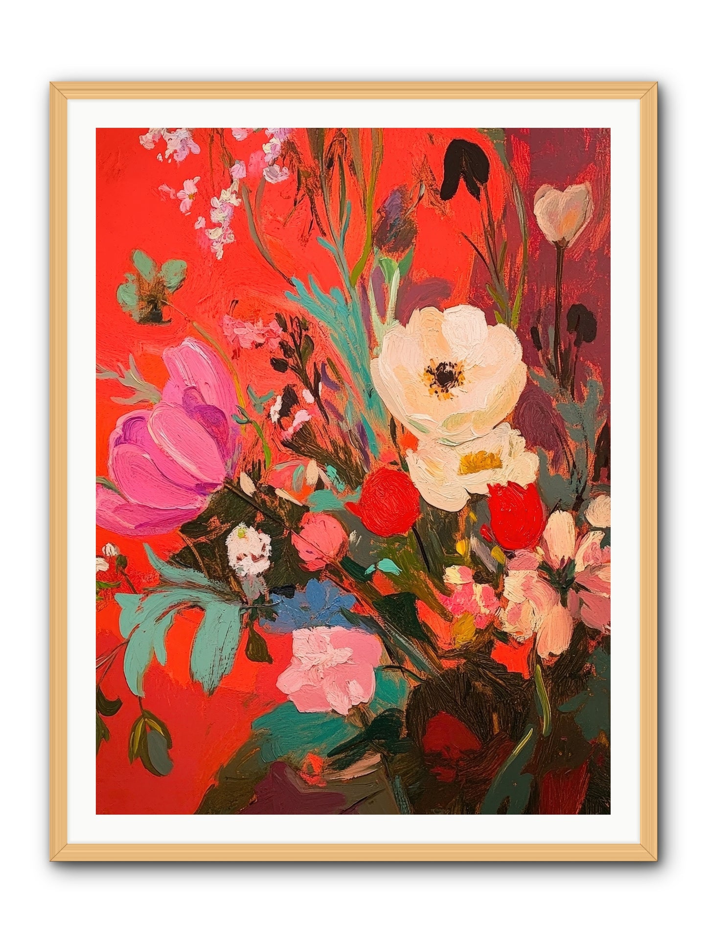 Harlequin Bijou-REZ -- Framed Print - Natural 36x48
