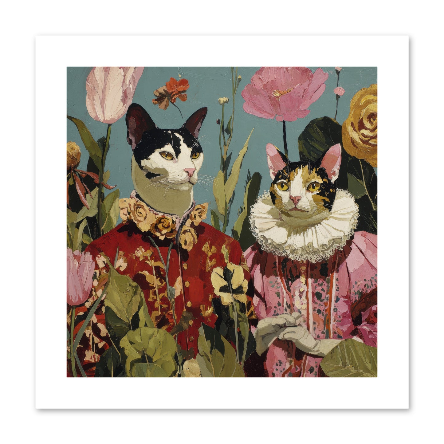 Harlequin Garden Society No.1 -- Paper Print 10x10