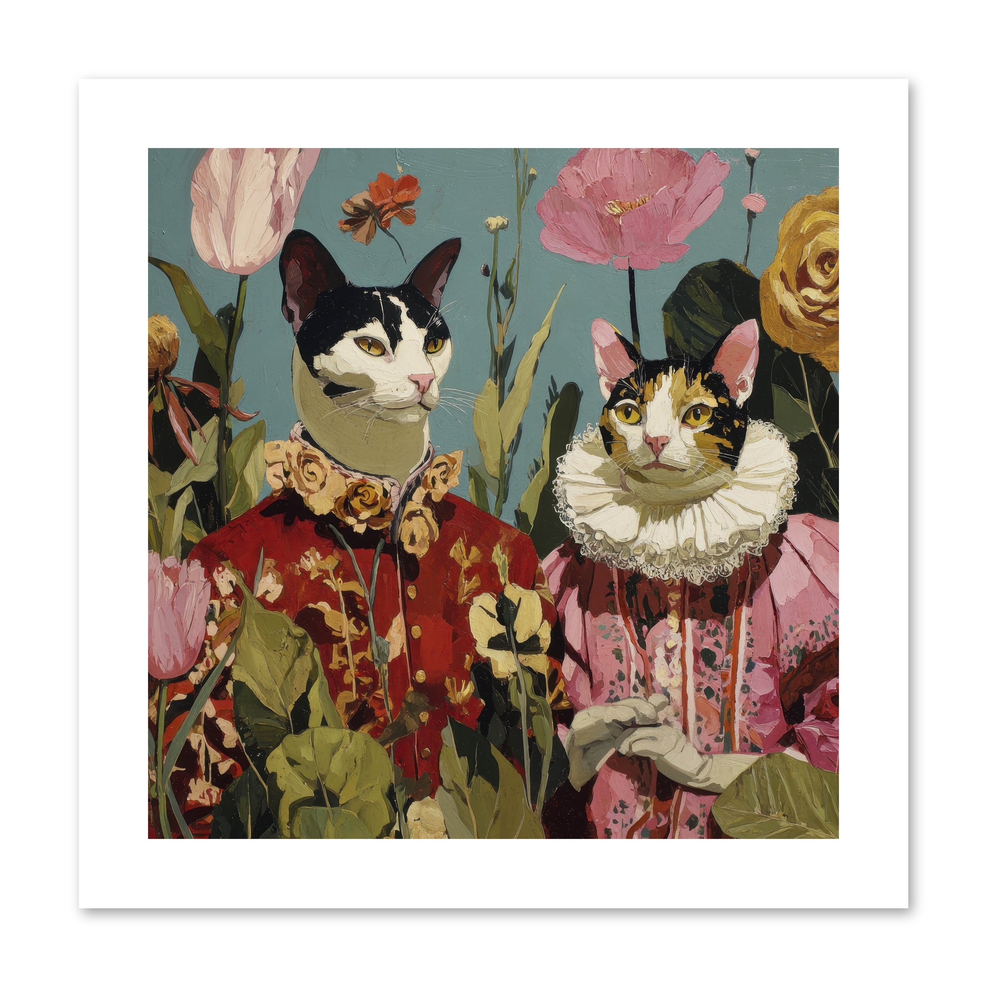 Harlequin Garden Society No.1 -- Paper Print 10x10