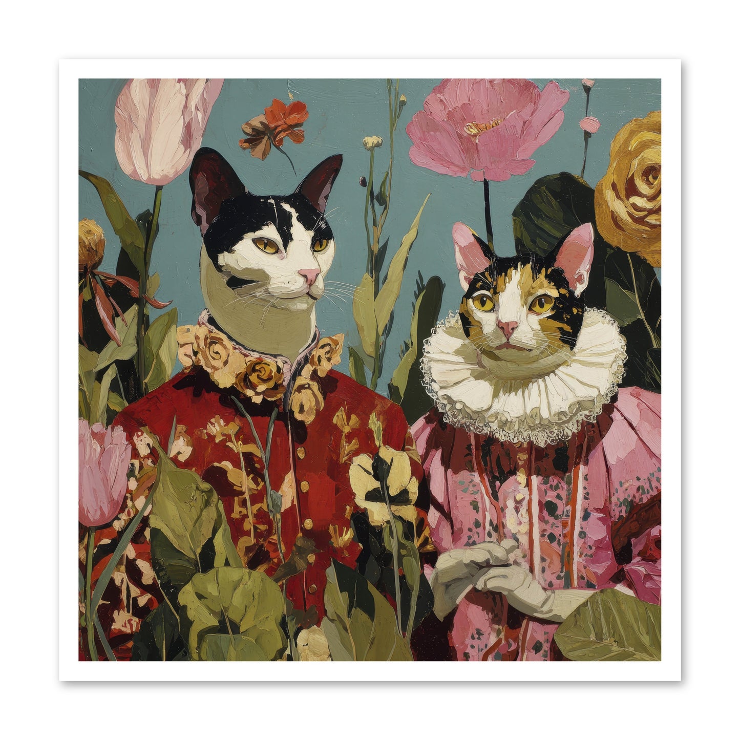 Harlequin Garden Society No.1 -- Paper Print 30x30