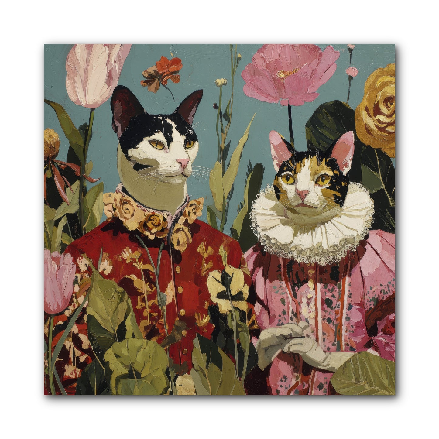Harlequin Garden Society No.1 -- Wrapped Canvas 10x10