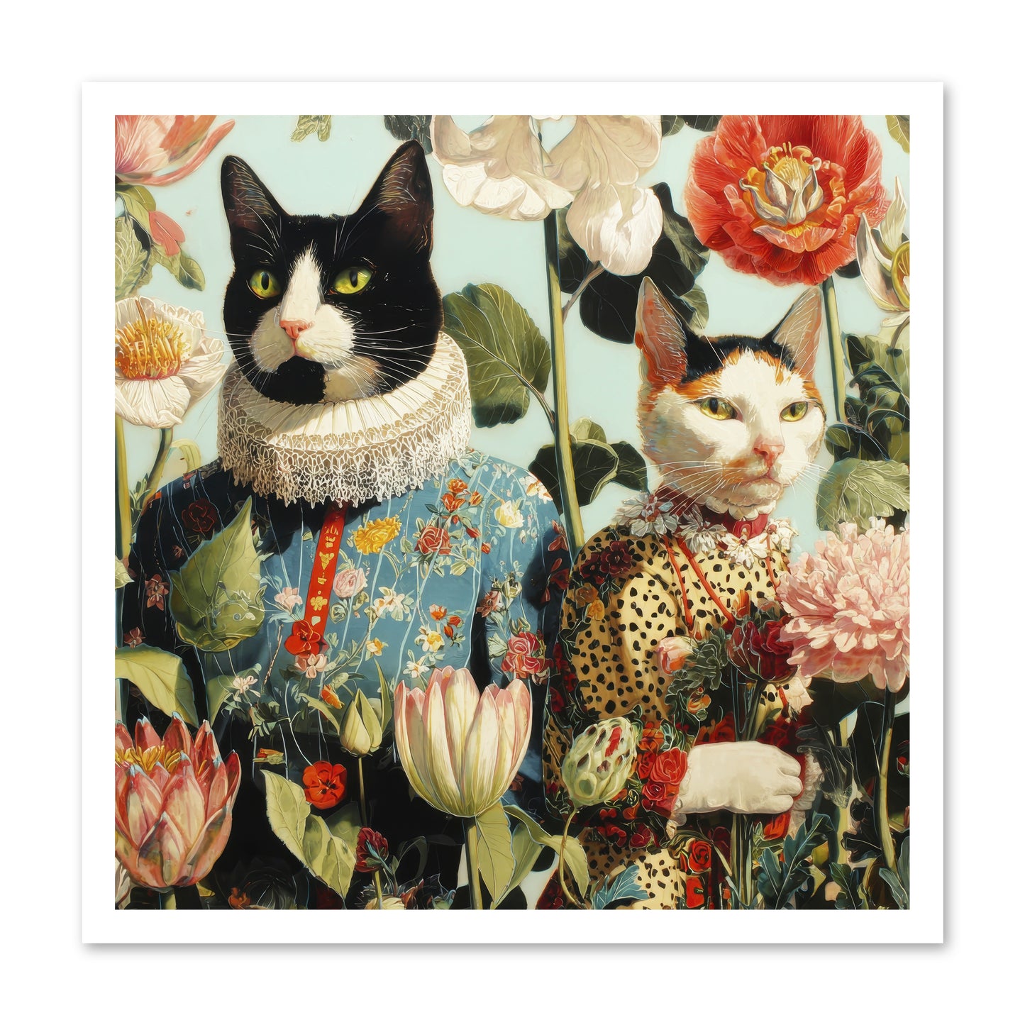 Harlequin Garden Society No.2 -- Paper Print 24x24