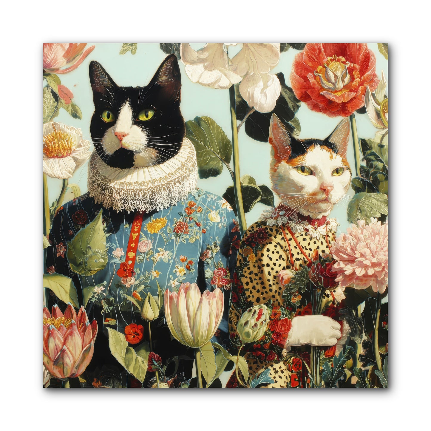 Harlequin Garden Society No.2 -- Wrapped Canvas 10x10