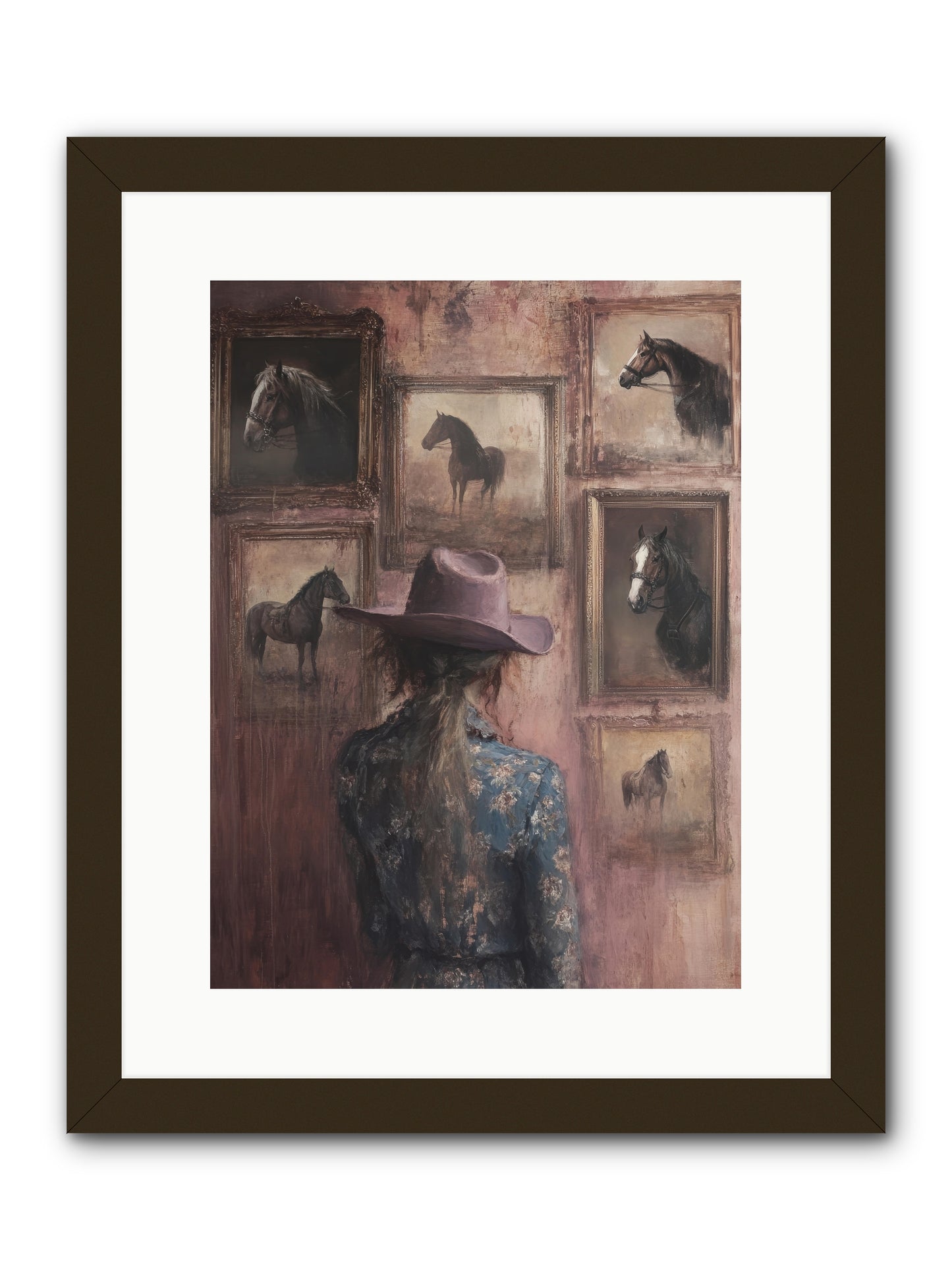 Harvest Moon Ranch -- Framed Print - Black 12x16
