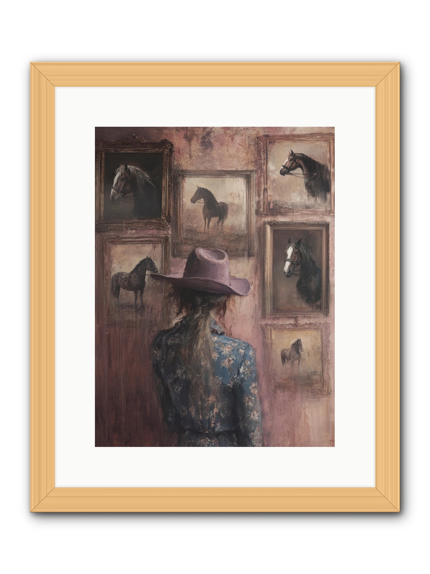 Harvest Moon Ranch -- Framed Print - Natural 12x16