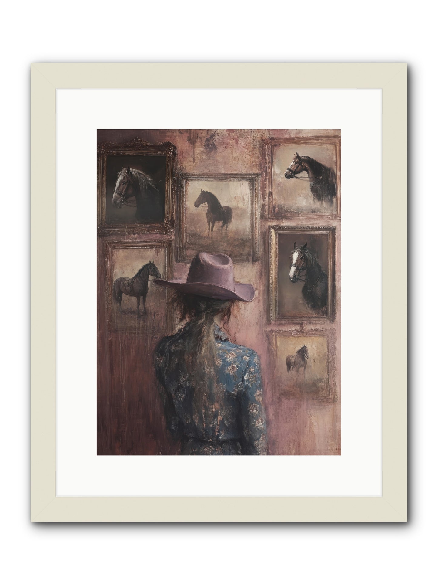 Harvest Moon Ranch -- Framed Print - White 12x16