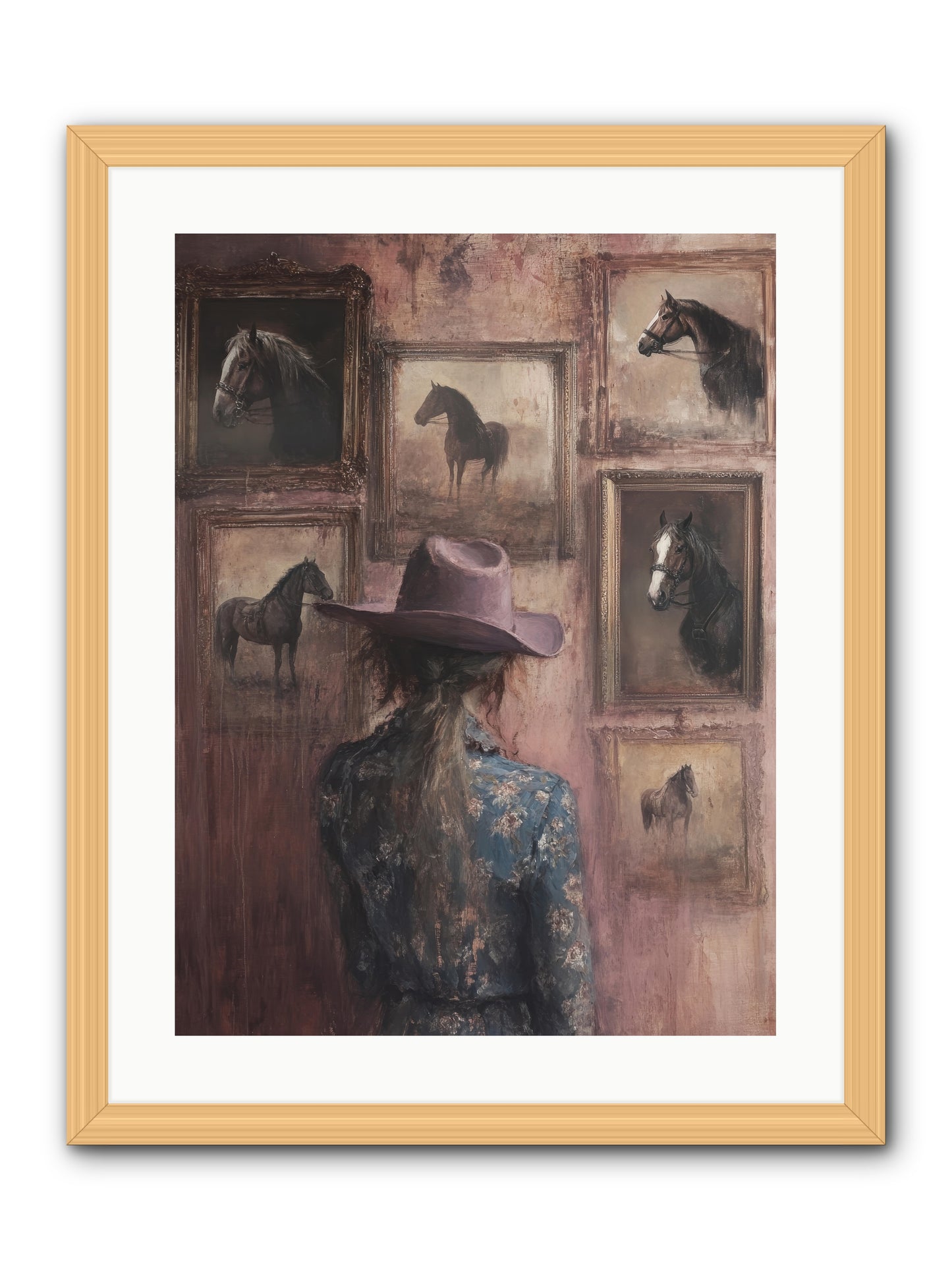 Harvest Moon Ranch -- Framed Print - Natural 18x24