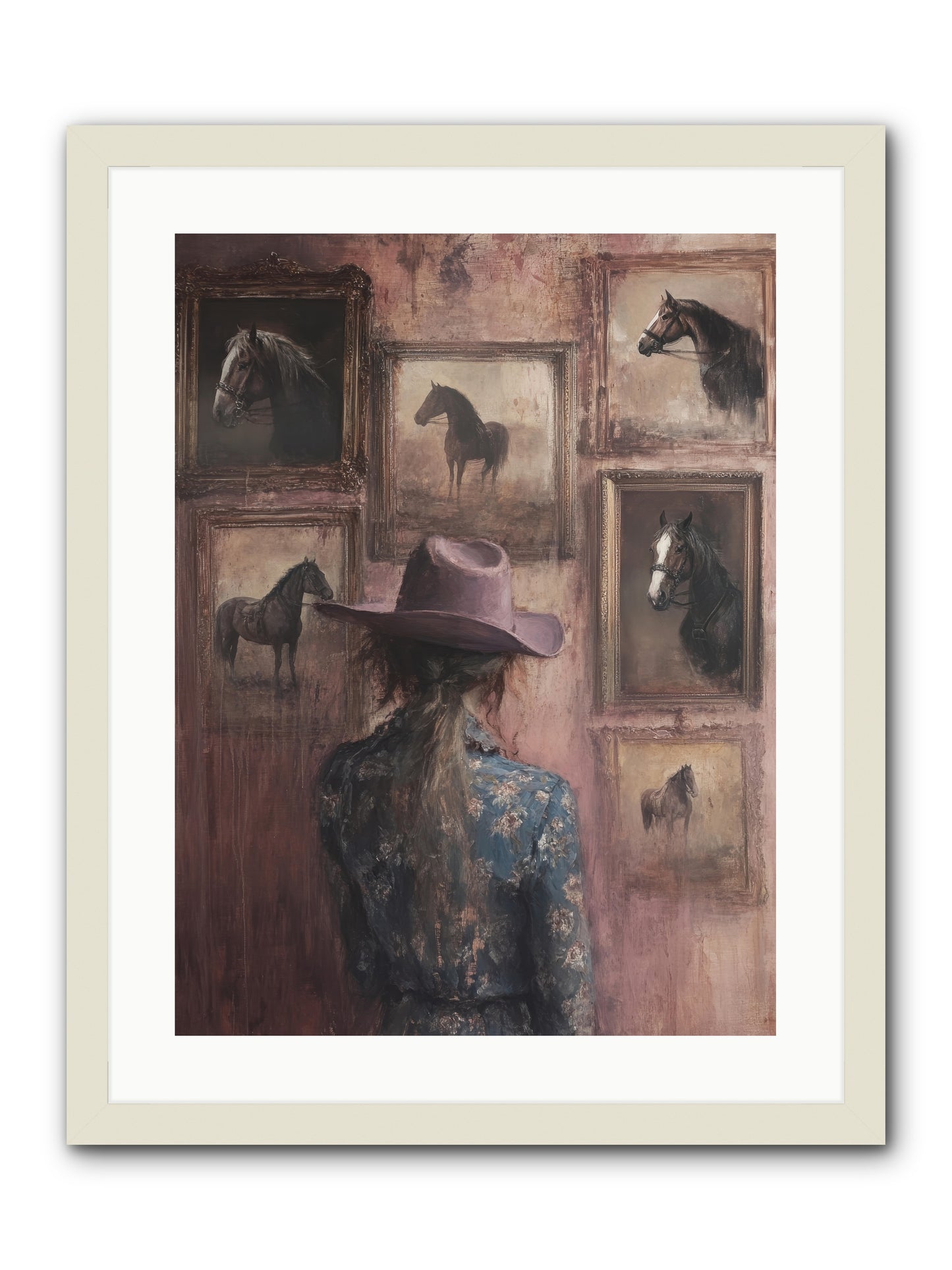 Harvest Moon Ranch -- Framed Print - White 18x24