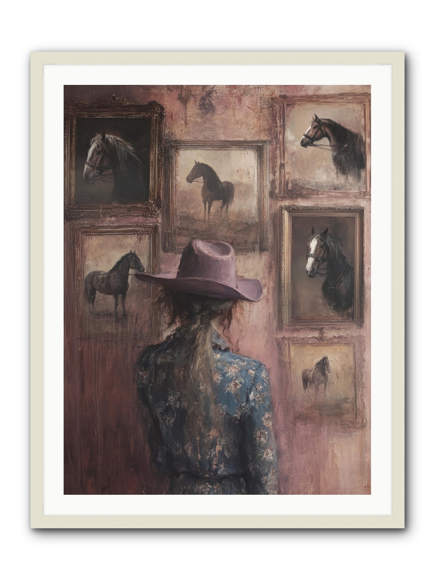 Harvest Moon Ranch -- Framed Print - White 30x40