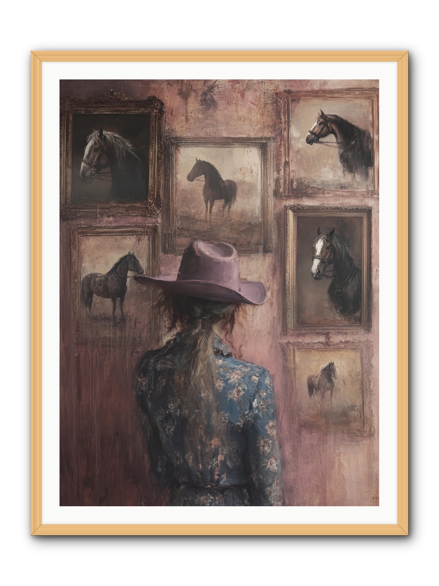 Harvest Moon Ranch -- Framed Print - Natural 36x48