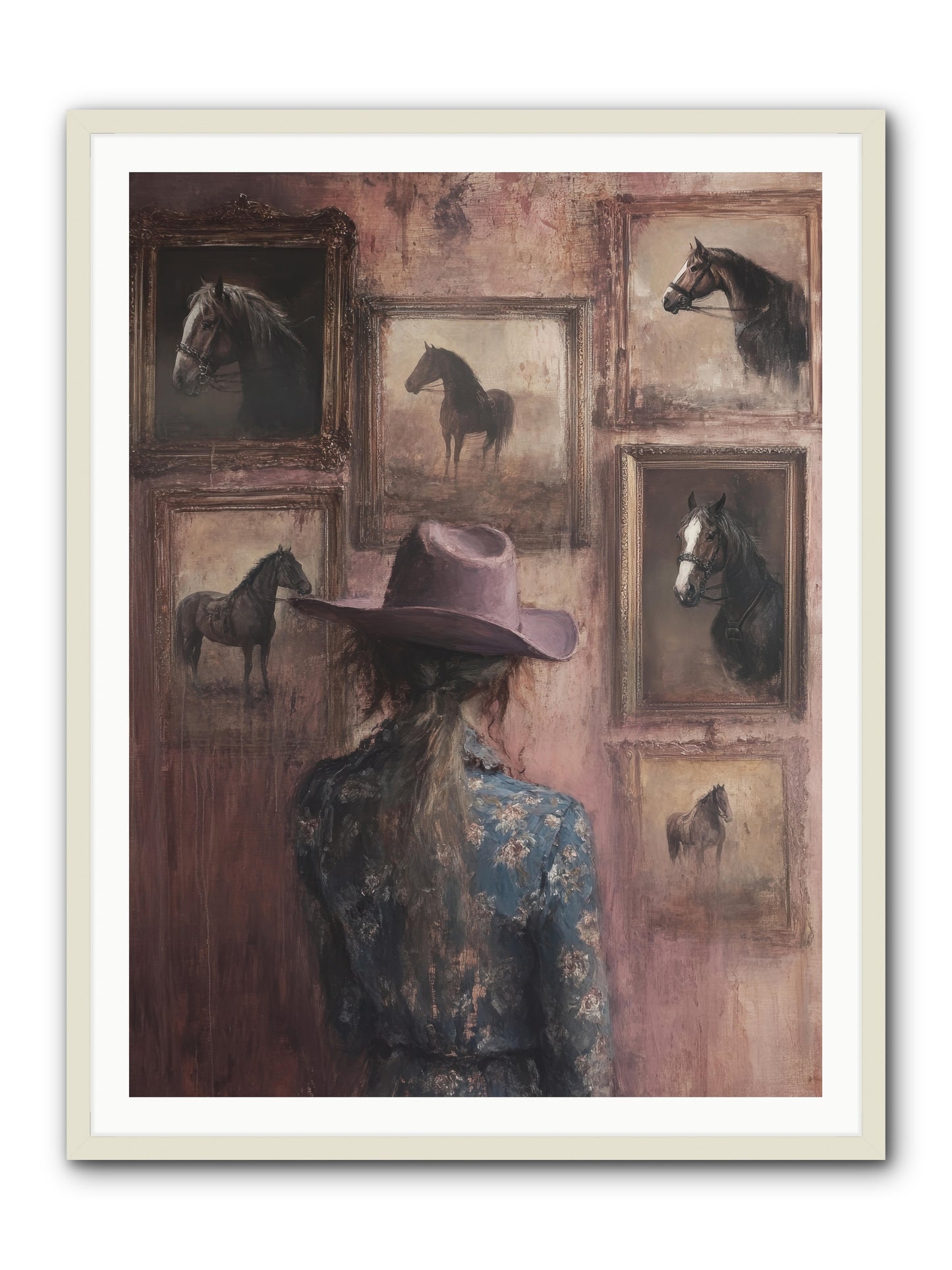 Harvest Moon Ranch -- Framed Print - White 36x48