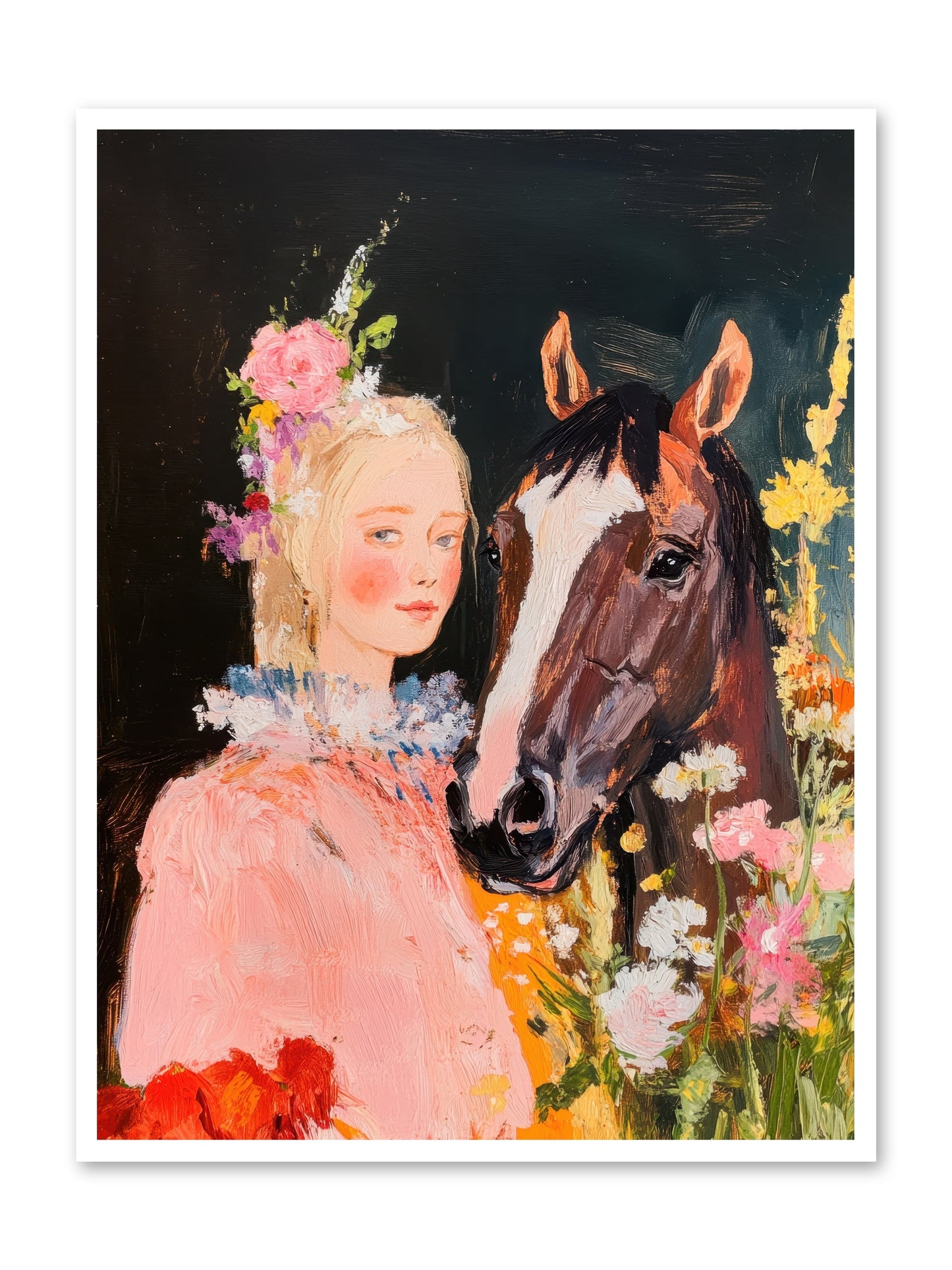 Harvest Moon Rider -- Loose Canvas Print 36x48