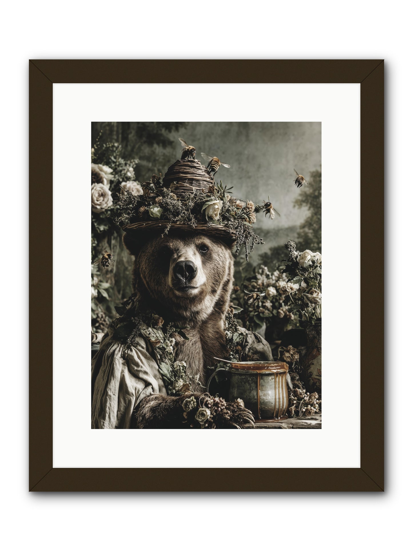 Harvest Moon's Diary -- Framed Print - Black 12x16