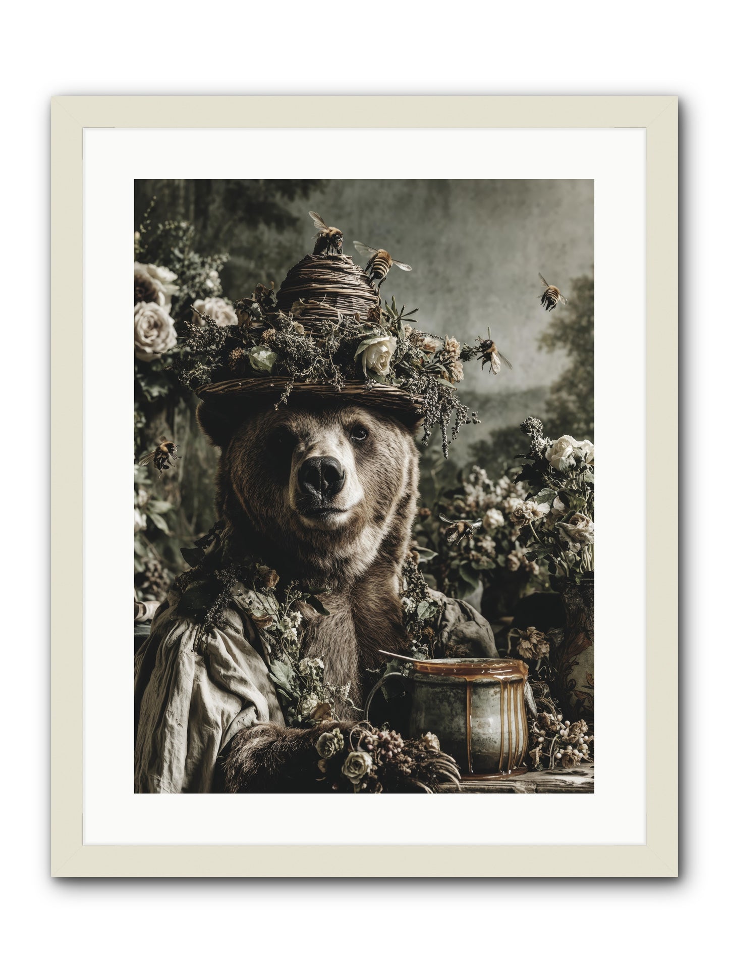 Harvest Moon's Diary -- Framed Print - White 18x24