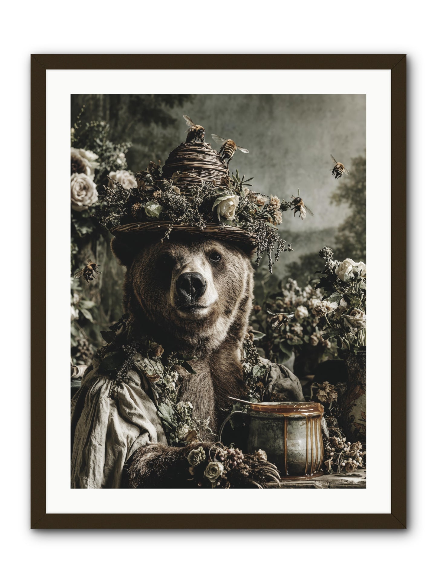 Harvest Moon's Diary -- Framed Print - Black 24x32