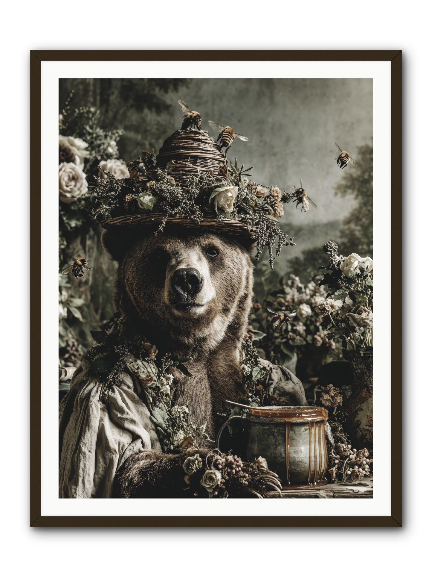 Harvest Moon's Diary -- Framed Print - Black 36x48