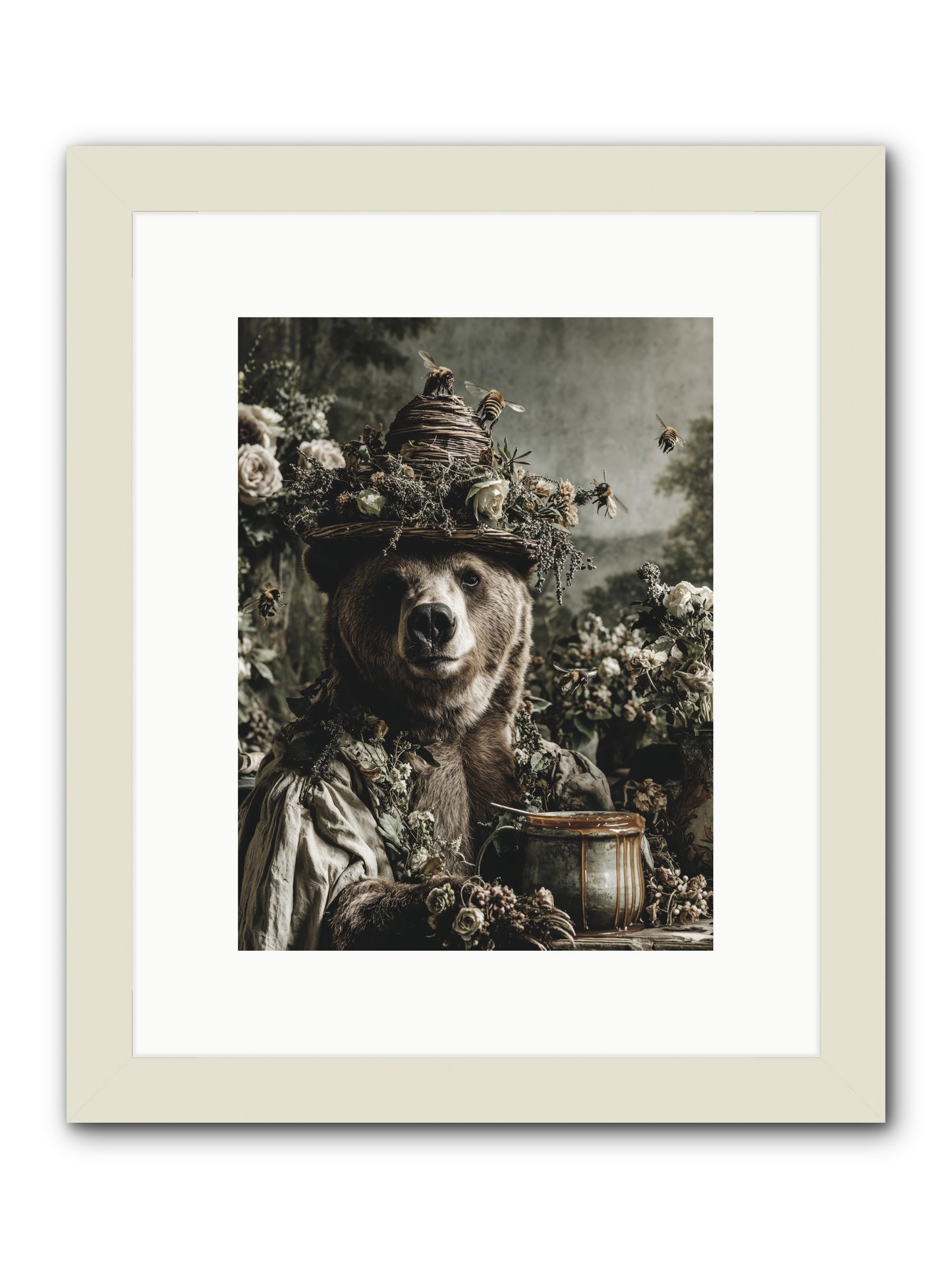 Harvest Moon's Diary -- Framed Print - White 9x12